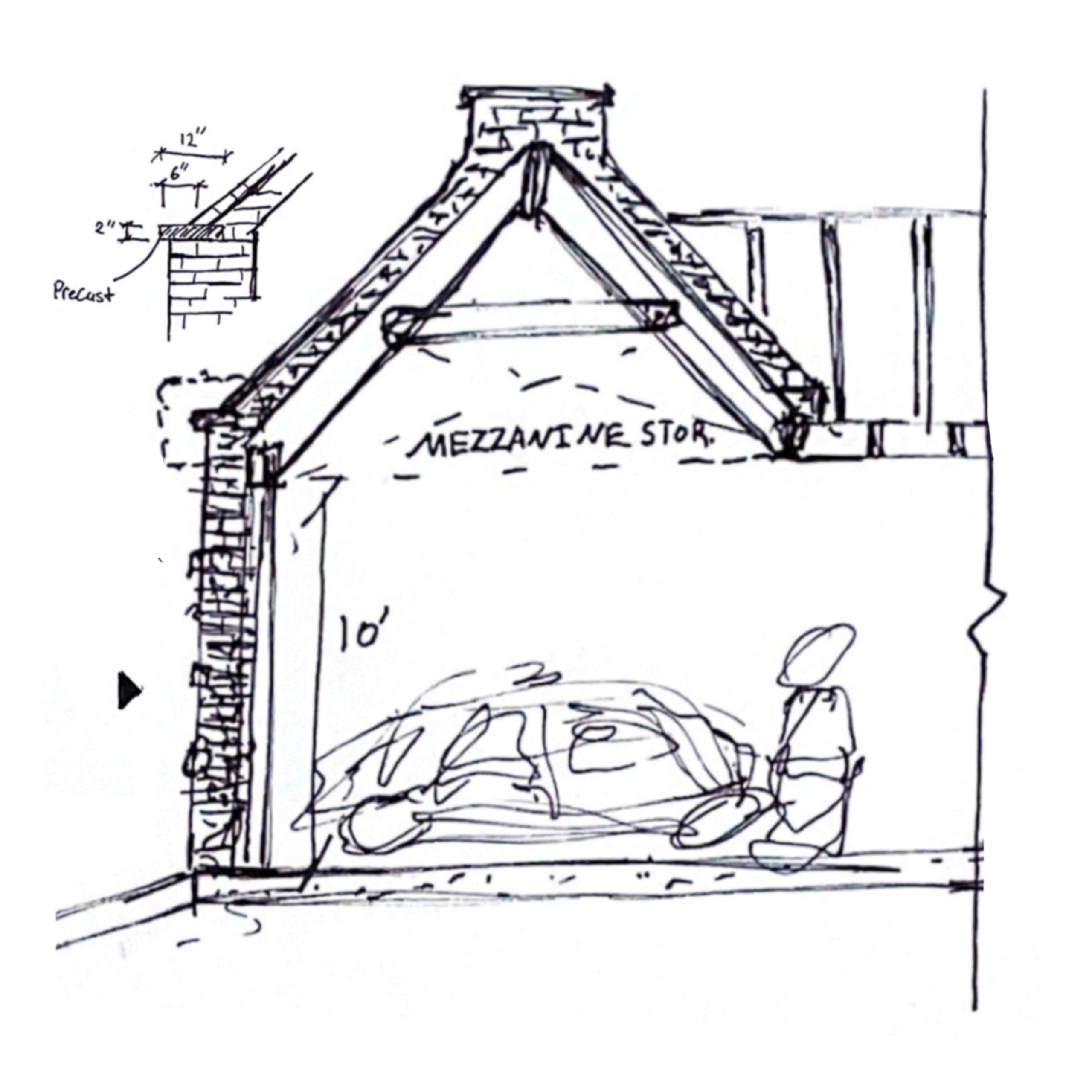Early facade sketch