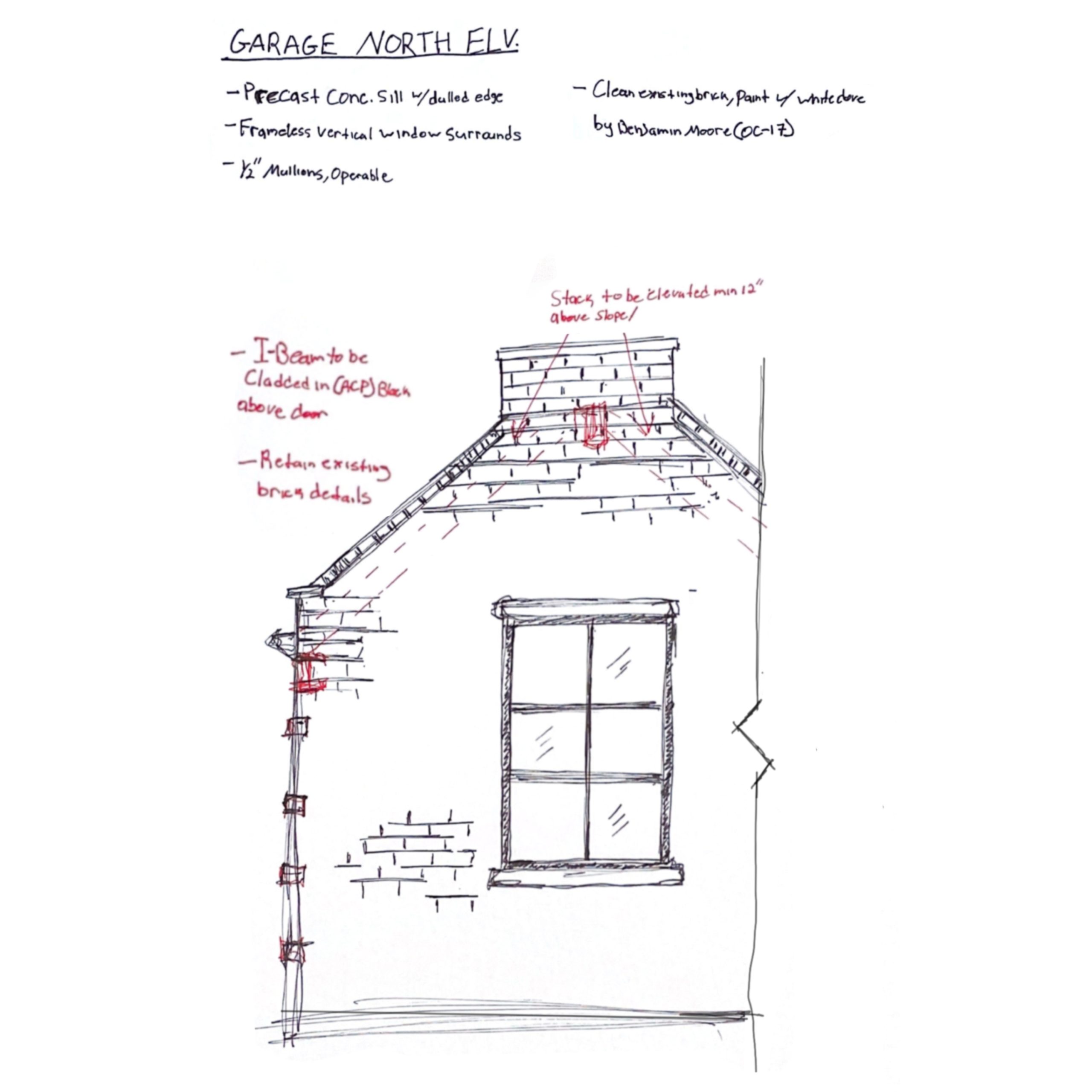 Front elevation drawing