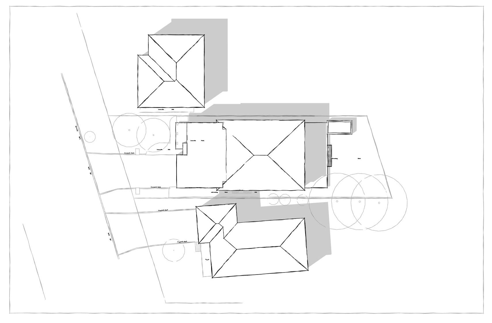 Axonometric site plan for Modern Astoria