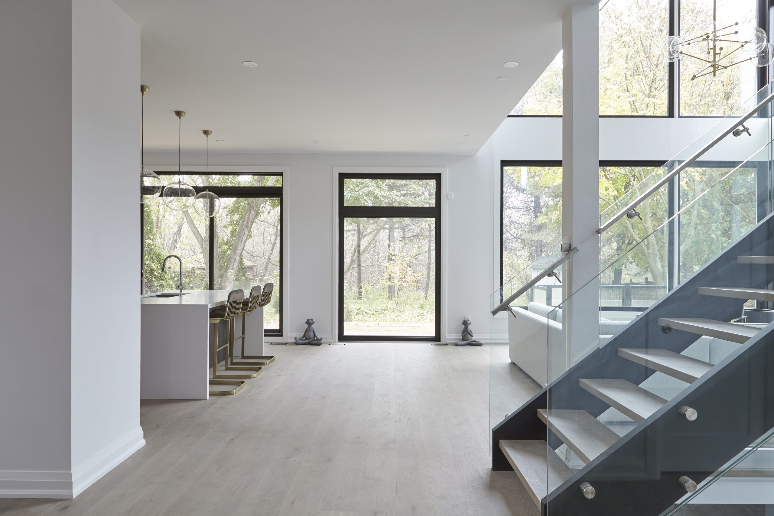 Modern Beach House double-height living room