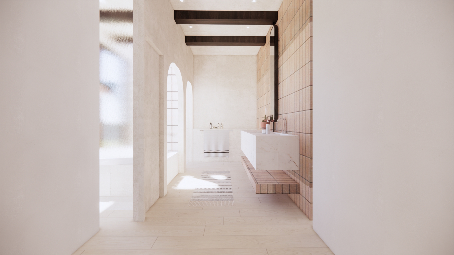 Mediterranean Beach House dressing area