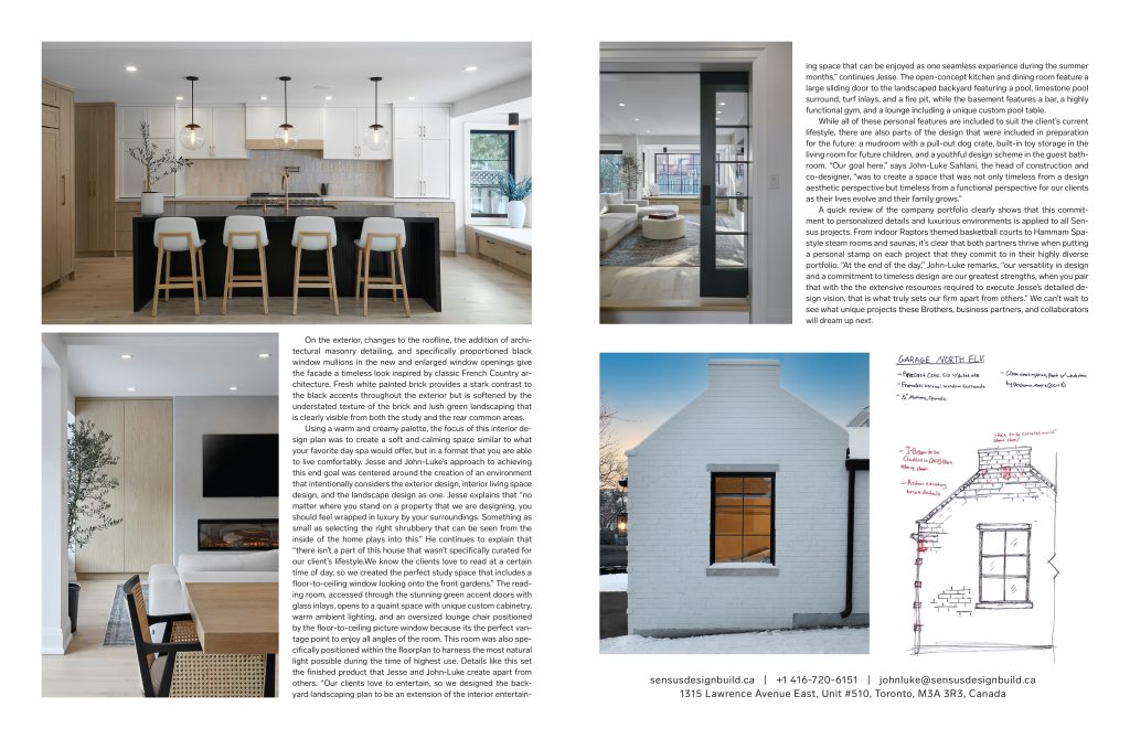 Architectural Digest feature, magazine spread