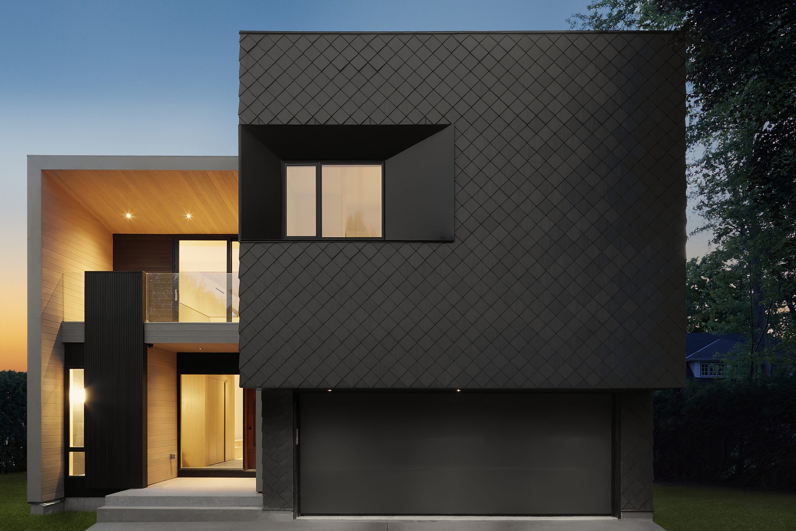 Modern Lakehouse architectural rendering, view 2