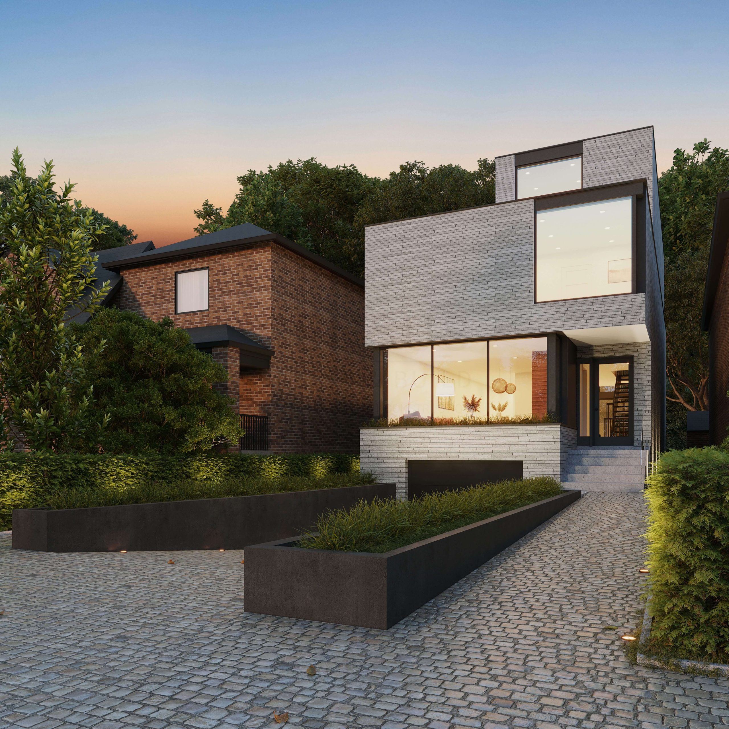 Street view of the Contemporary Mid-Town Restoration