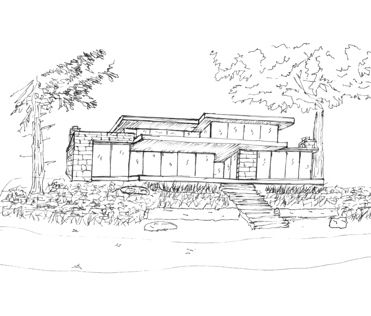 Architectural sketch study
