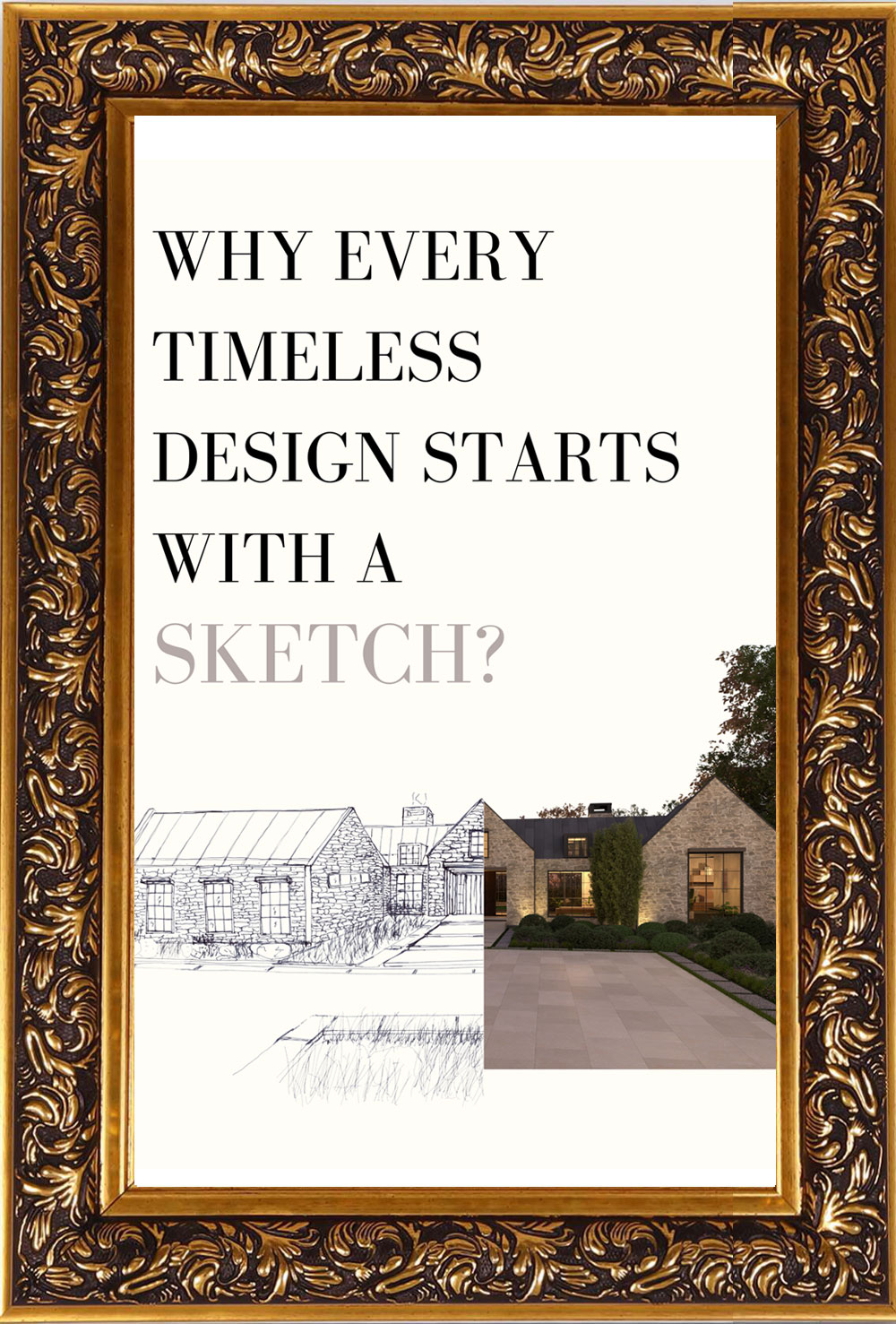 Hand-drawn residential design sketch
