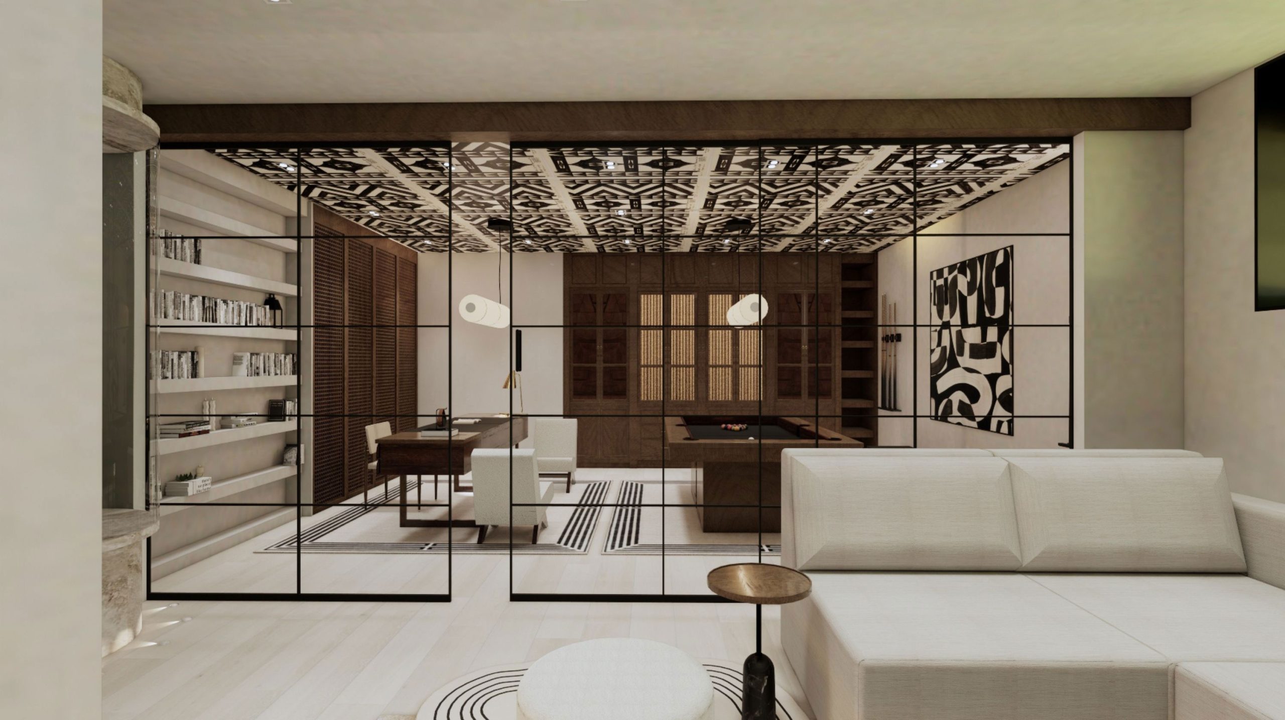 The Contemporary Tudor Revival architectural rendering, view 10