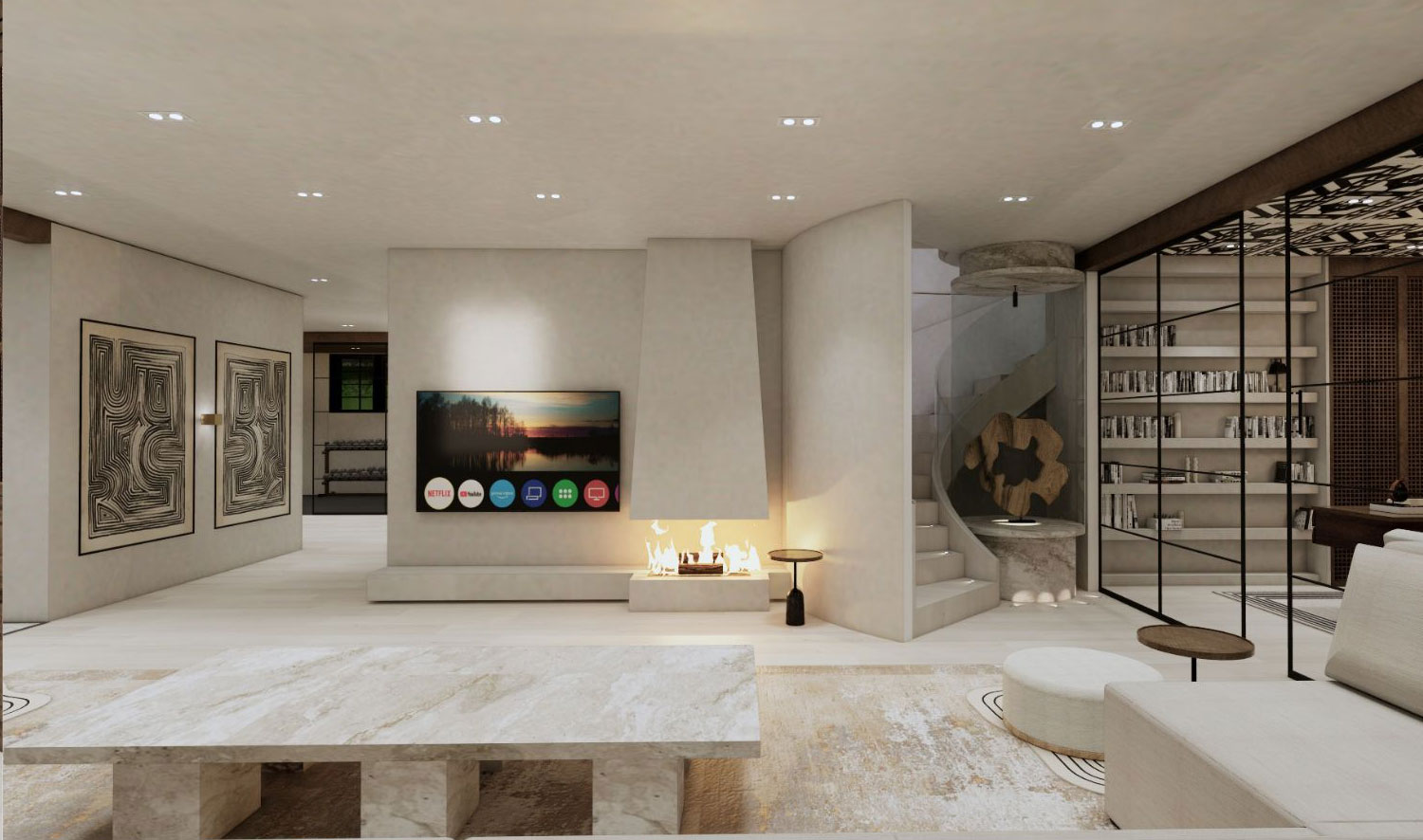 The Contemporary Tudor Revival architectural rendering, view 12
