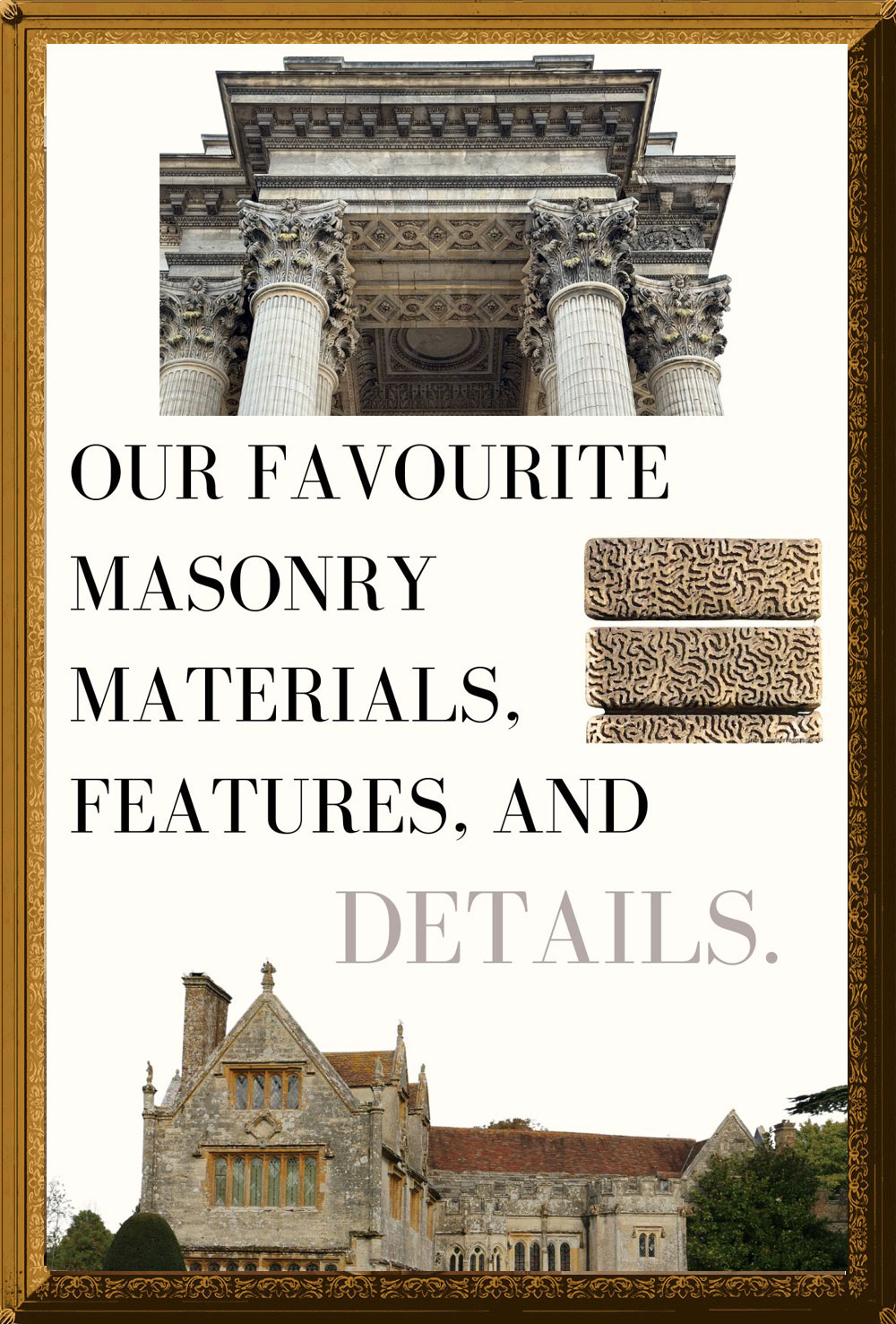 Detailed stone masonry on a traditional home