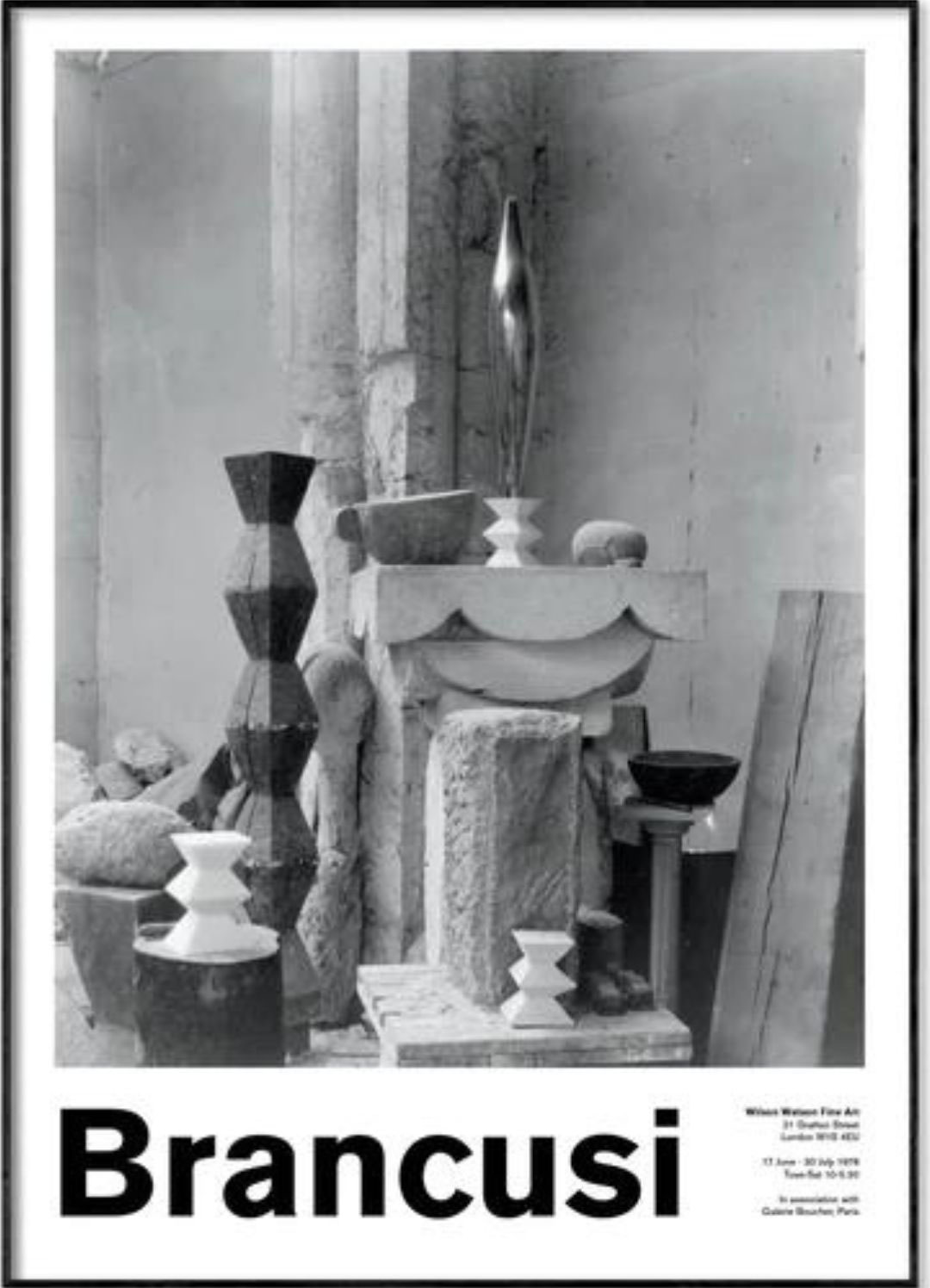 Brancusi publication cover showing works in his studio