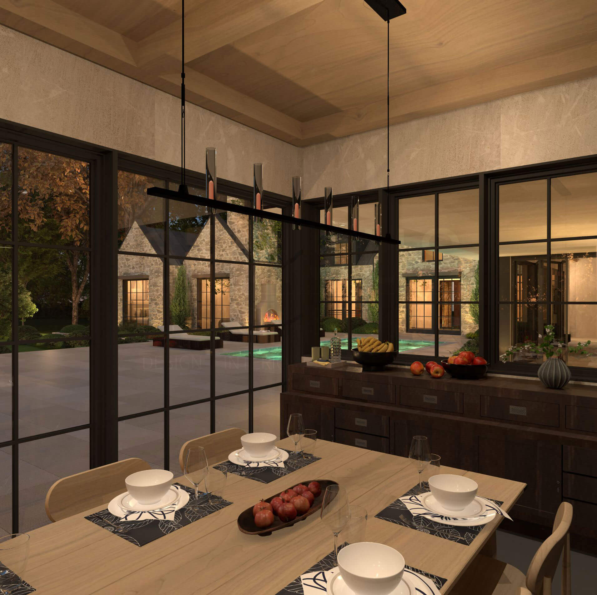 The Contemporary English Country Bungalow architectural rendering, view 10
