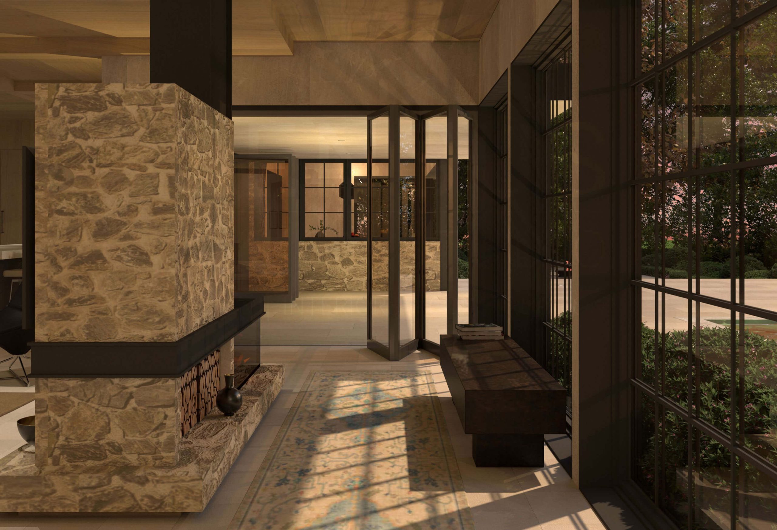 The Contemporary English Country Bungalow architectural rendering, view 12