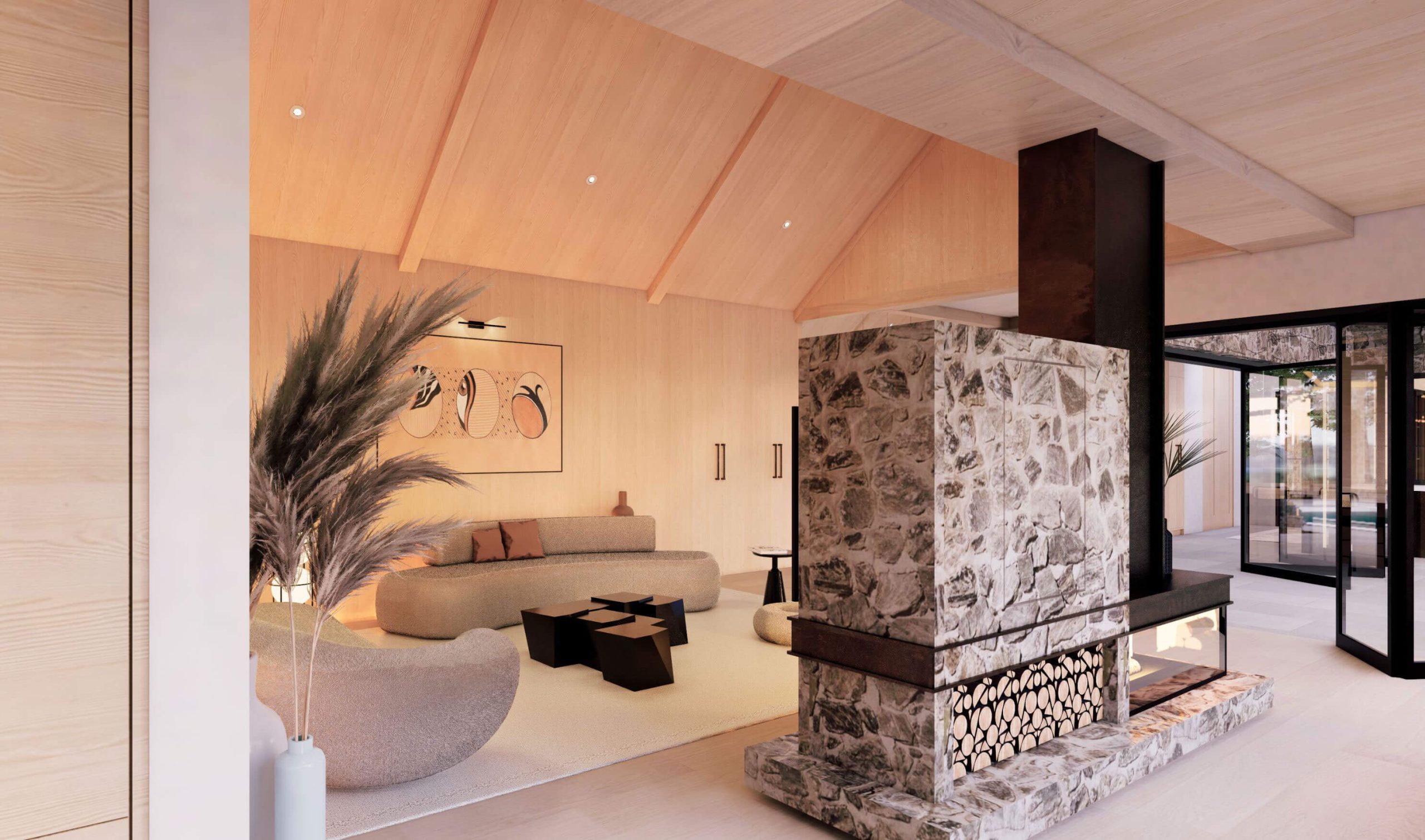 The Contemporary English Country Bungalow architectural rendering, view 16