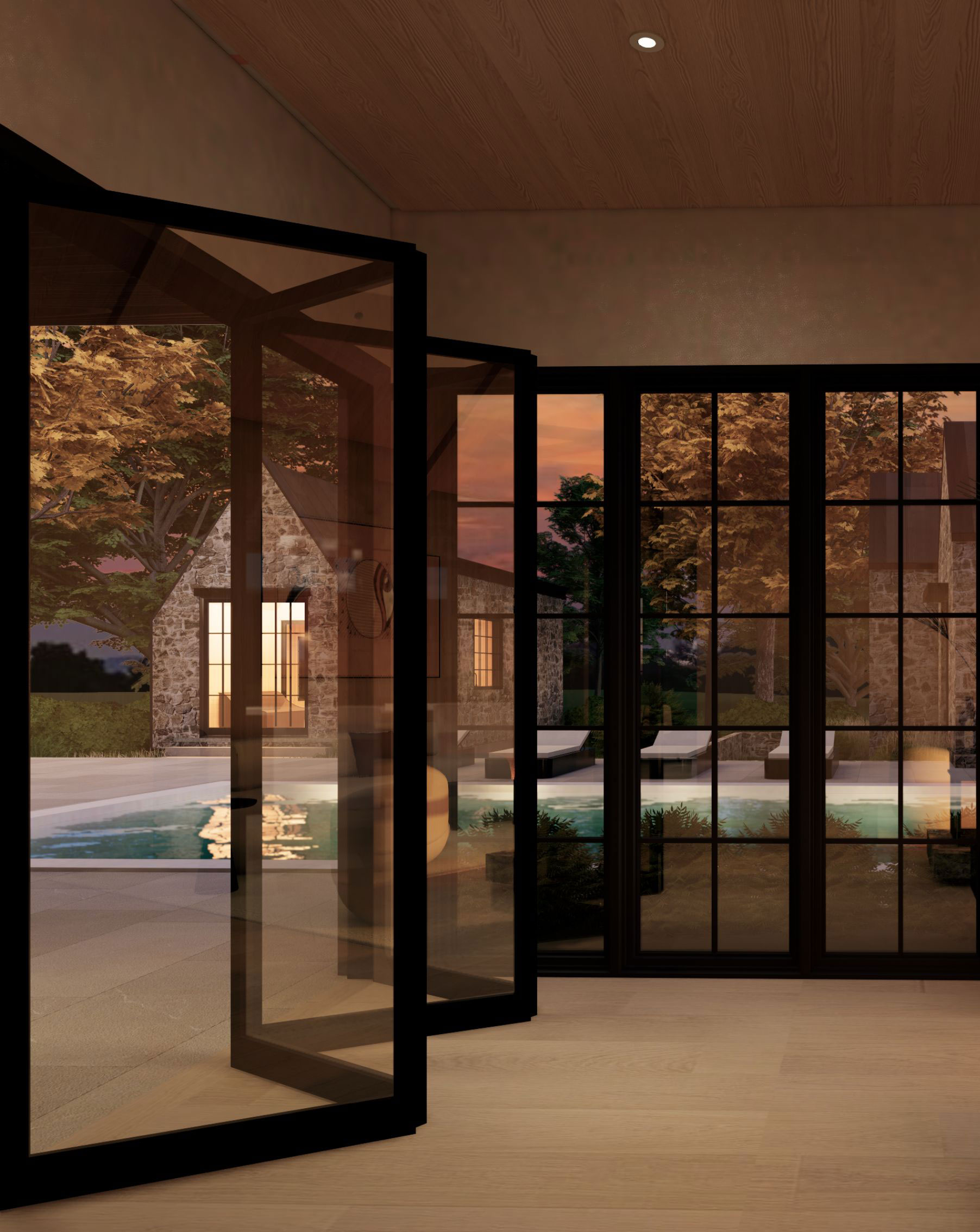 The Contemporary English Country Bungalow architectural rendering, view 13