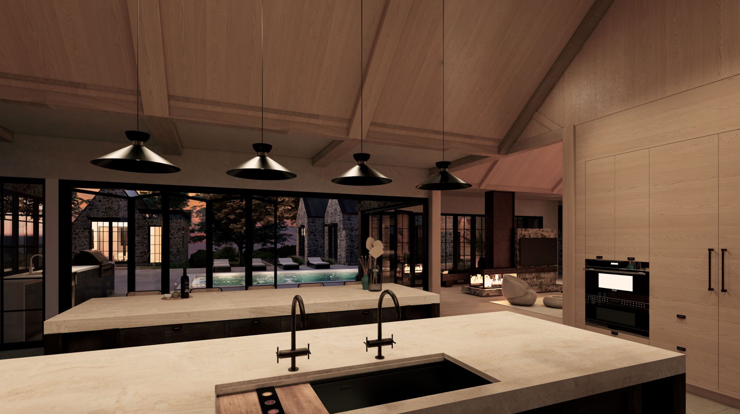 The Contemporary English Country Bungalow architectural rendering, view 19
