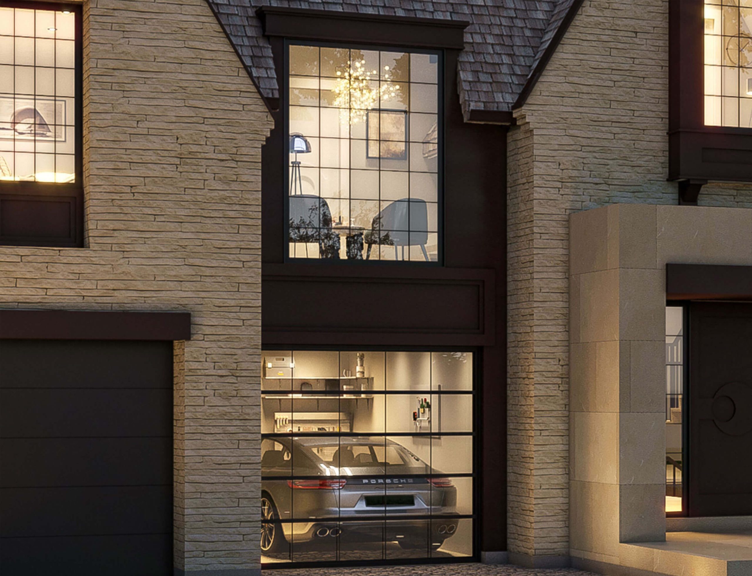 The Contemporary Tudor architectural rendering, view 7