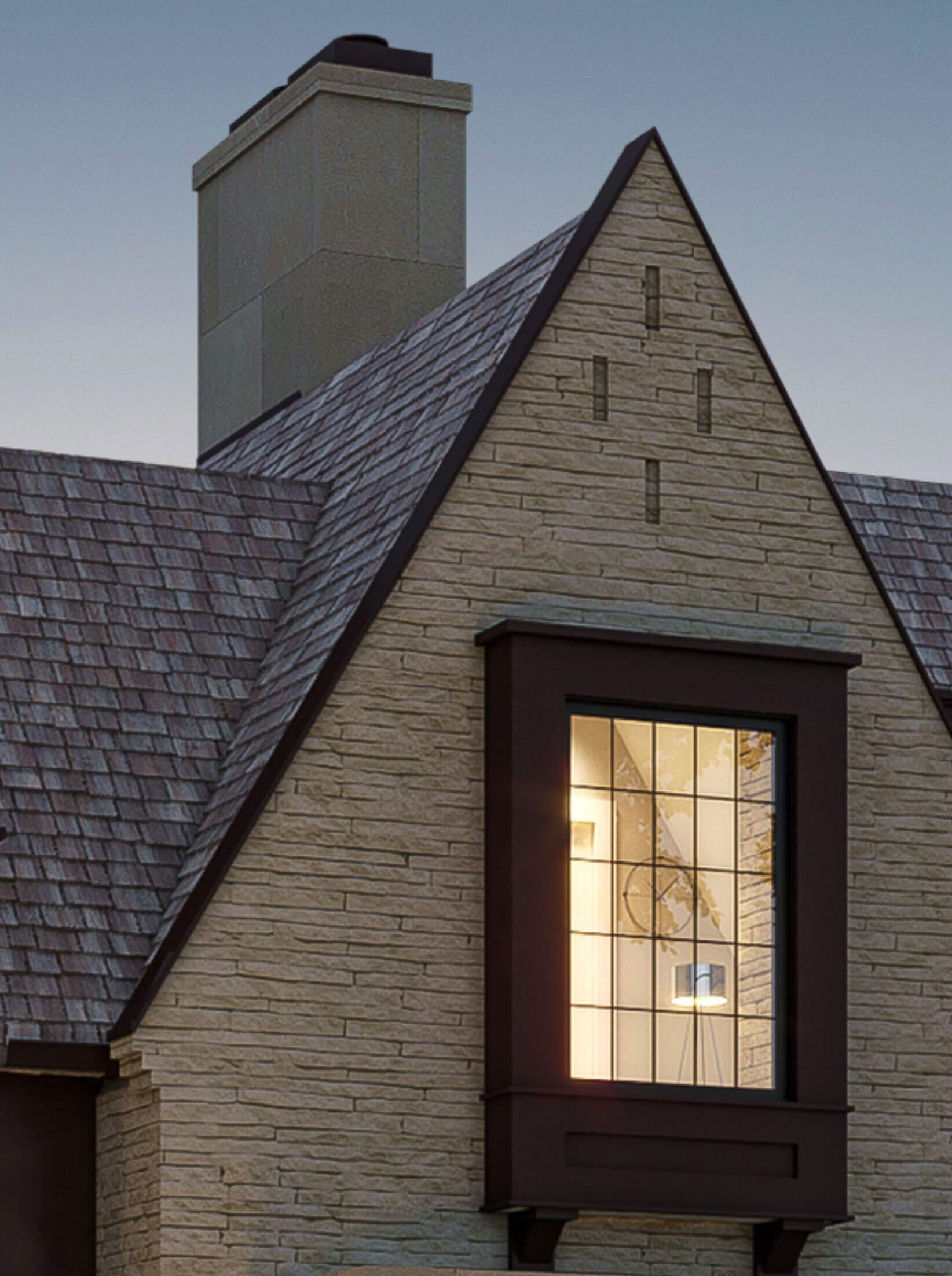 The Contemporary Tudor architectural rendering, view 8
