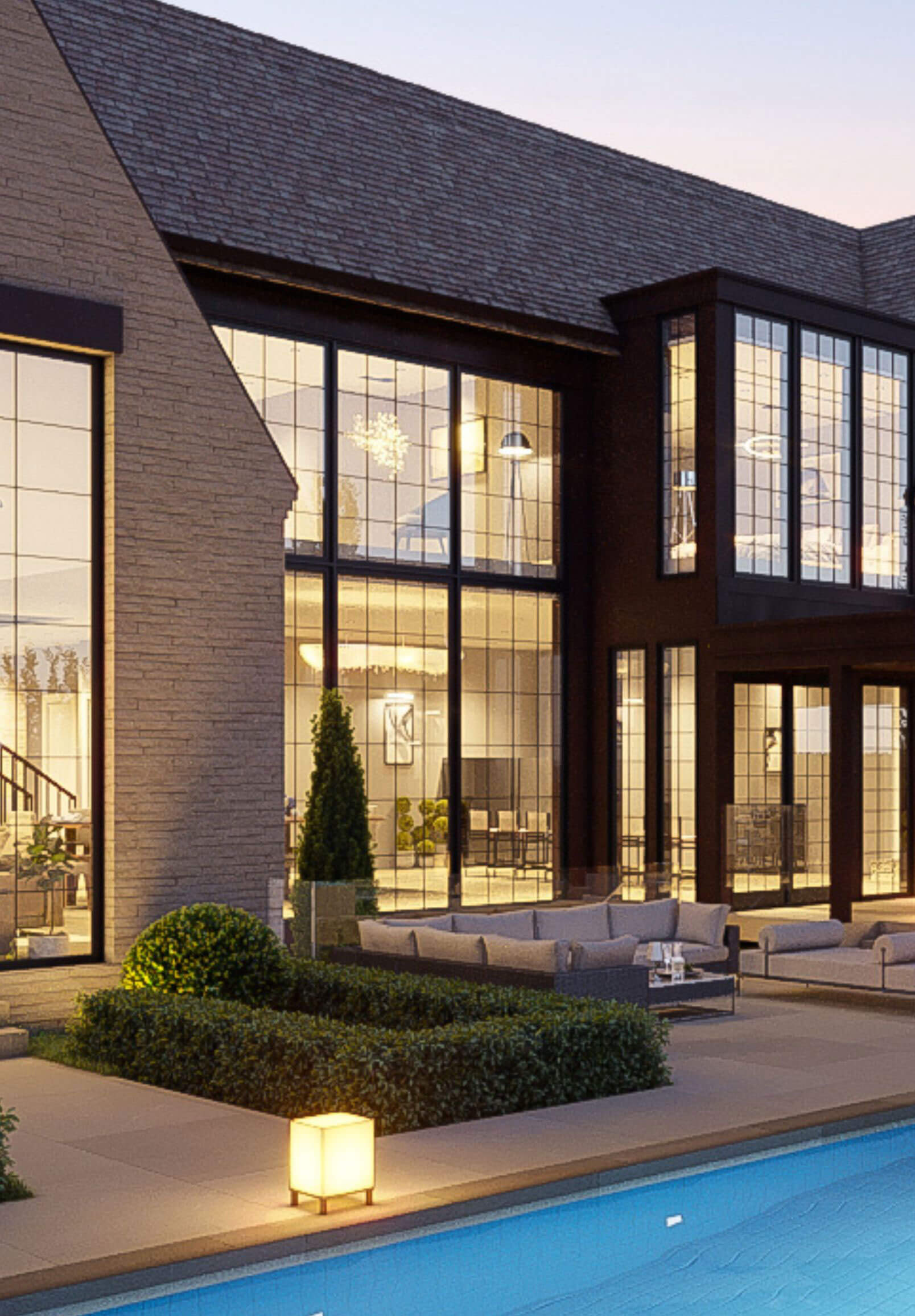 The Contemporary Tudor architectural rendering, view 9