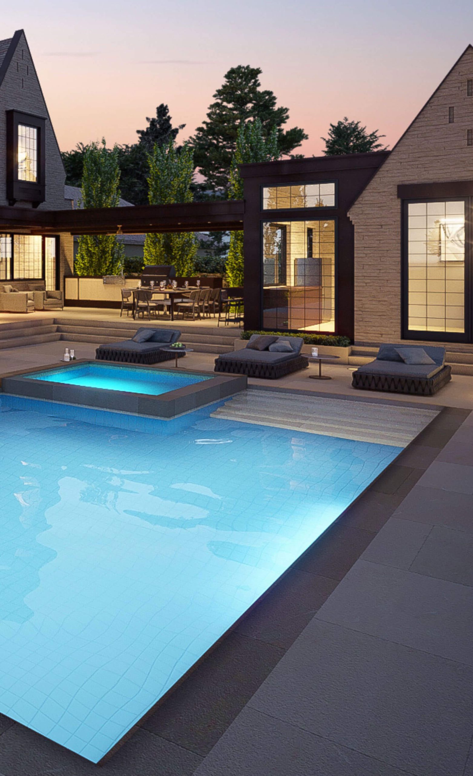 The Contemporary Tudor architectural rendering, view 10