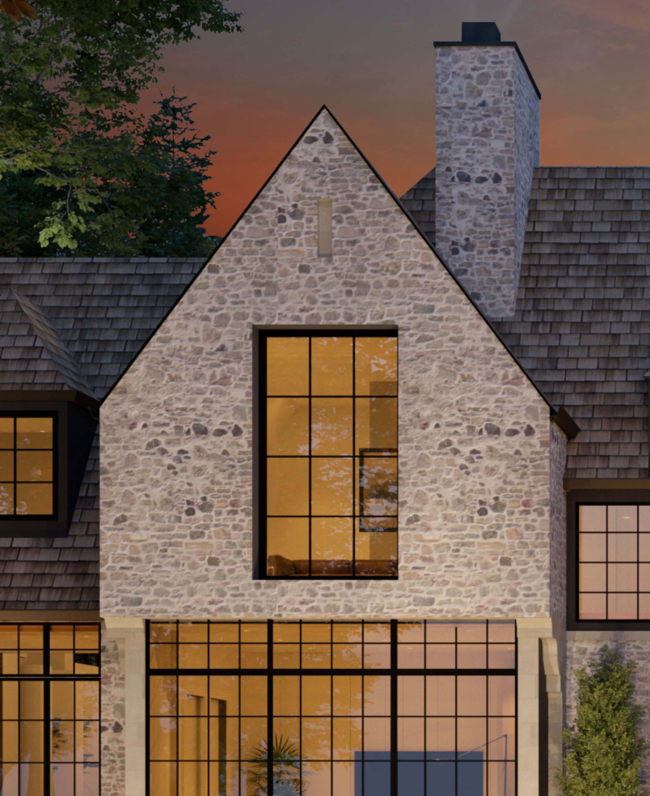 The Contemporary English Manor architectural rendering, view 6