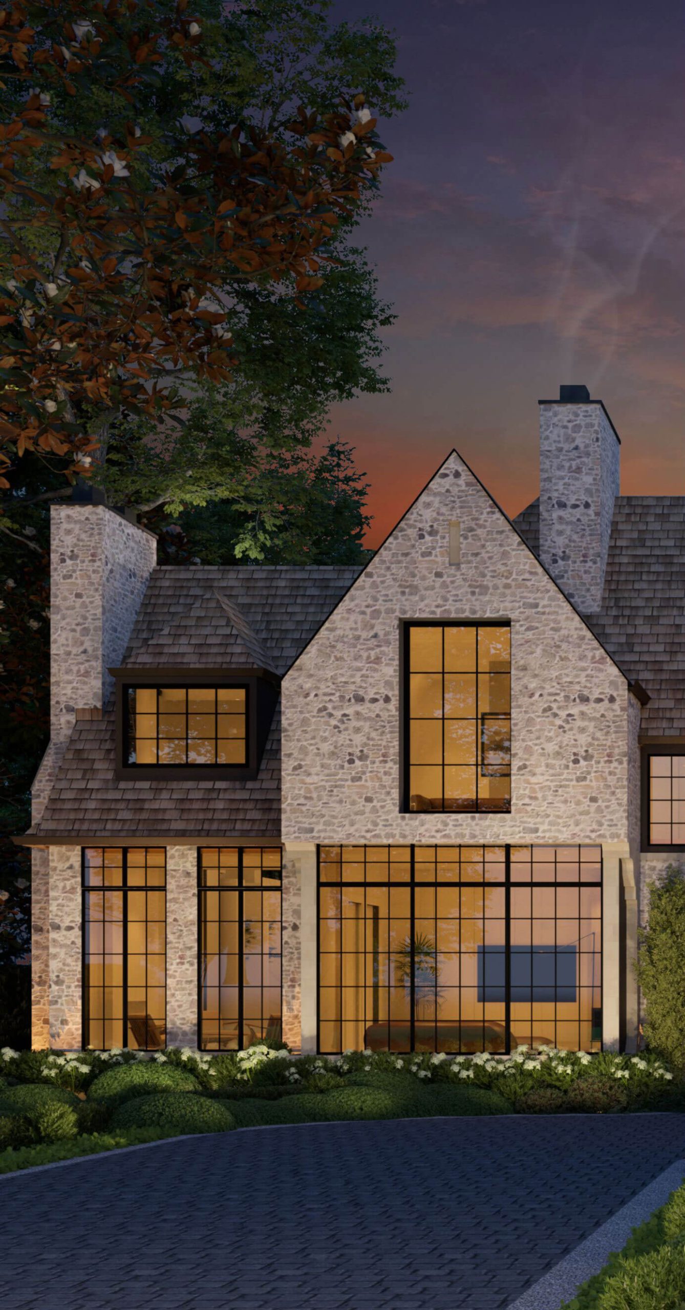 The Contemporary English Manor architectural rendering, view 7