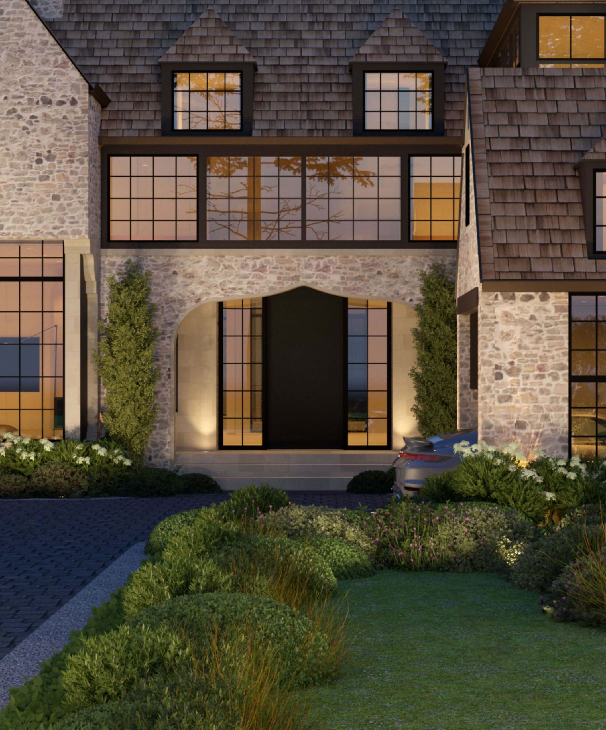The Contemporary English Manor architectural rendering, view 8