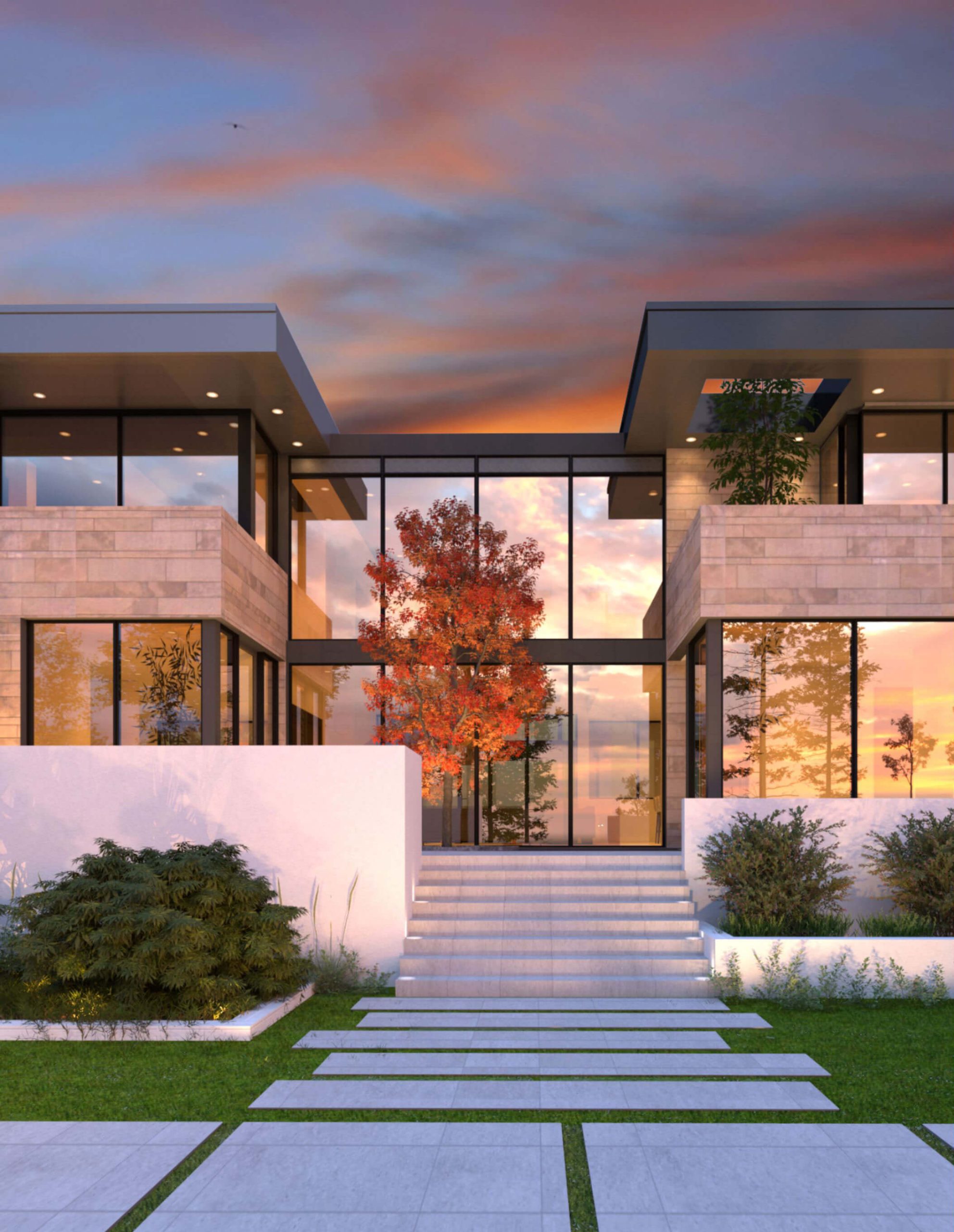 Contemporary Compound architectural rendering, view 2