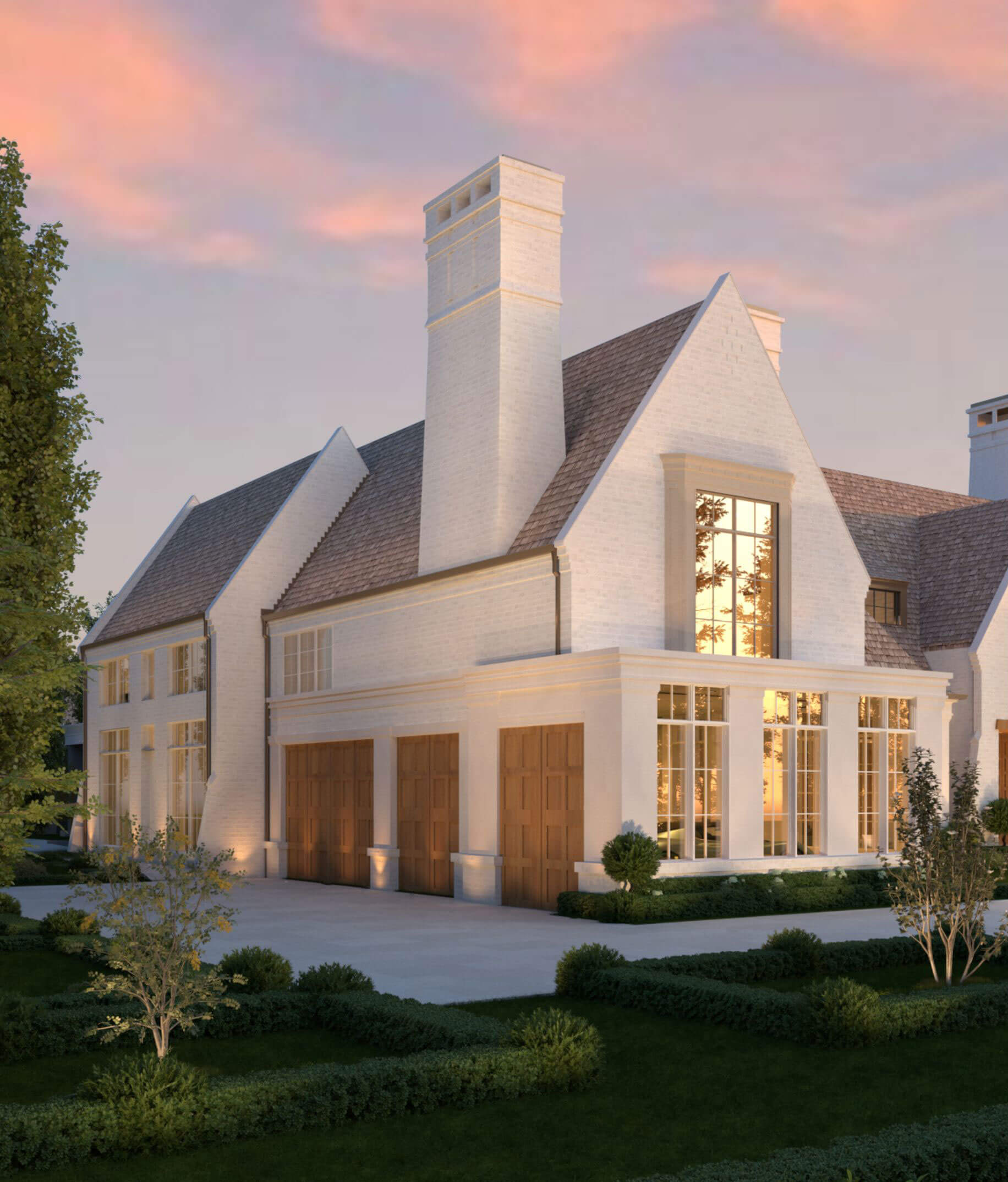 The Traditional English Manor architectural rendering, view 6