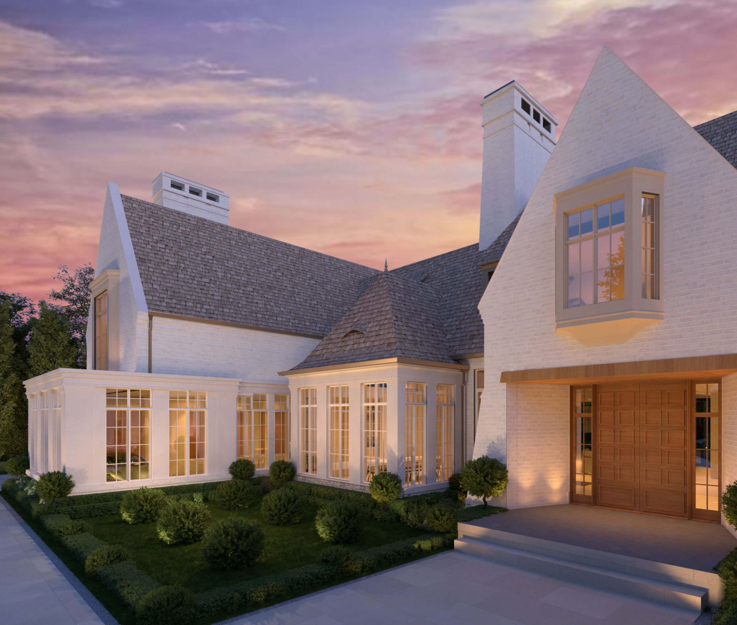 The Traditional English Manor architectural rendering, view 7