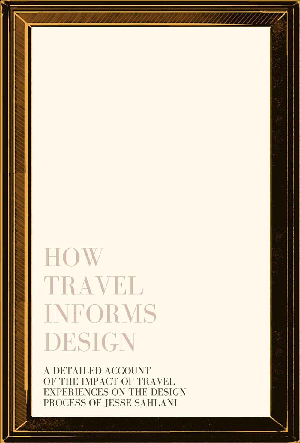 How travel Informs design