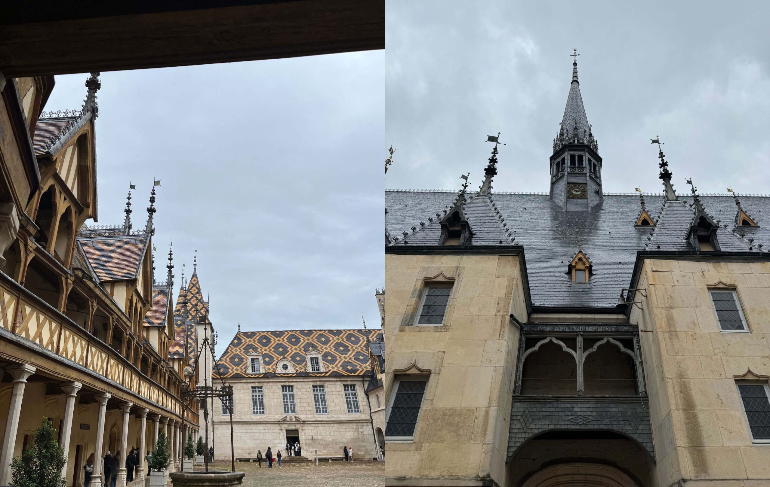 Historic courtyard and pointed stone gateway