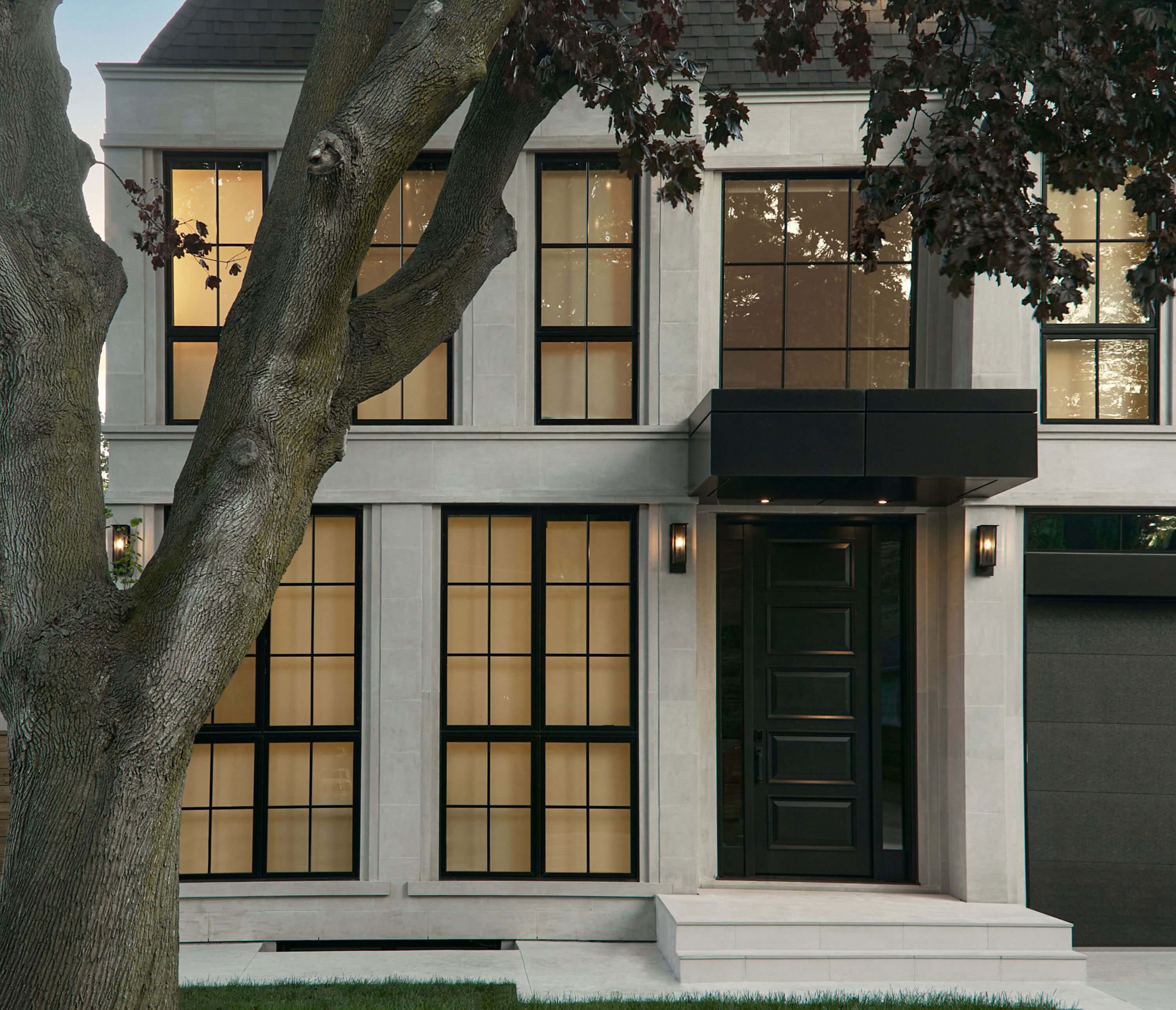 Front elevation of the Contemporary French Chateau