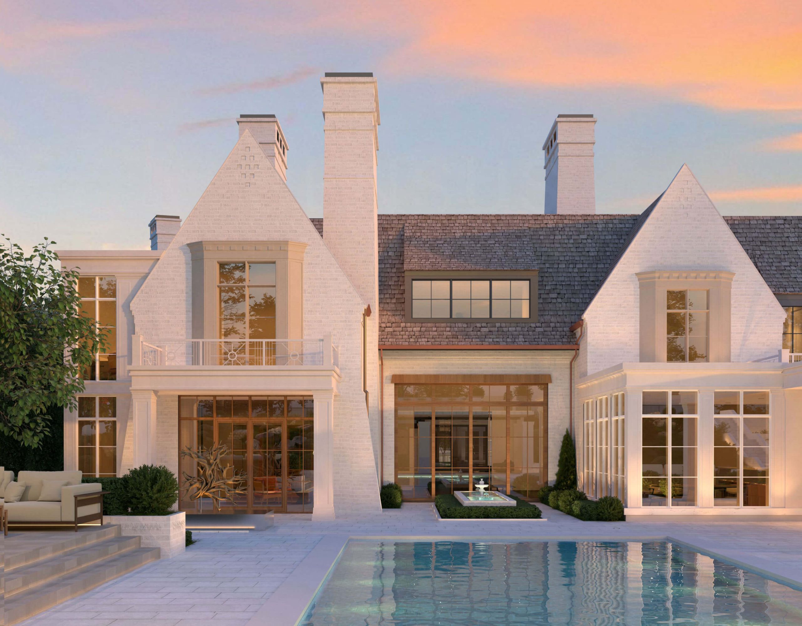 The Traditional English Manor architectural rendering, view 10