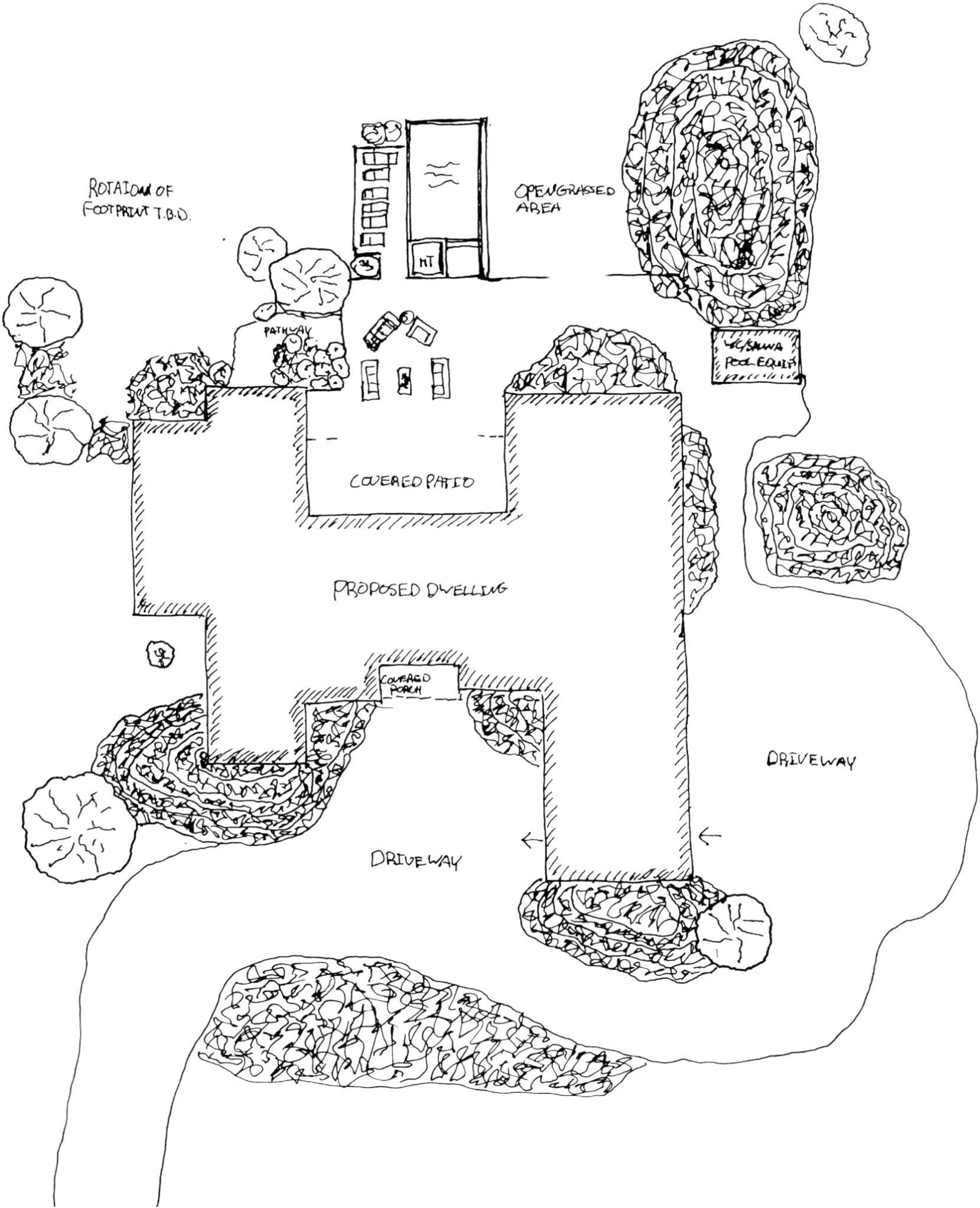 Architectural site plan connecting the home and grounds