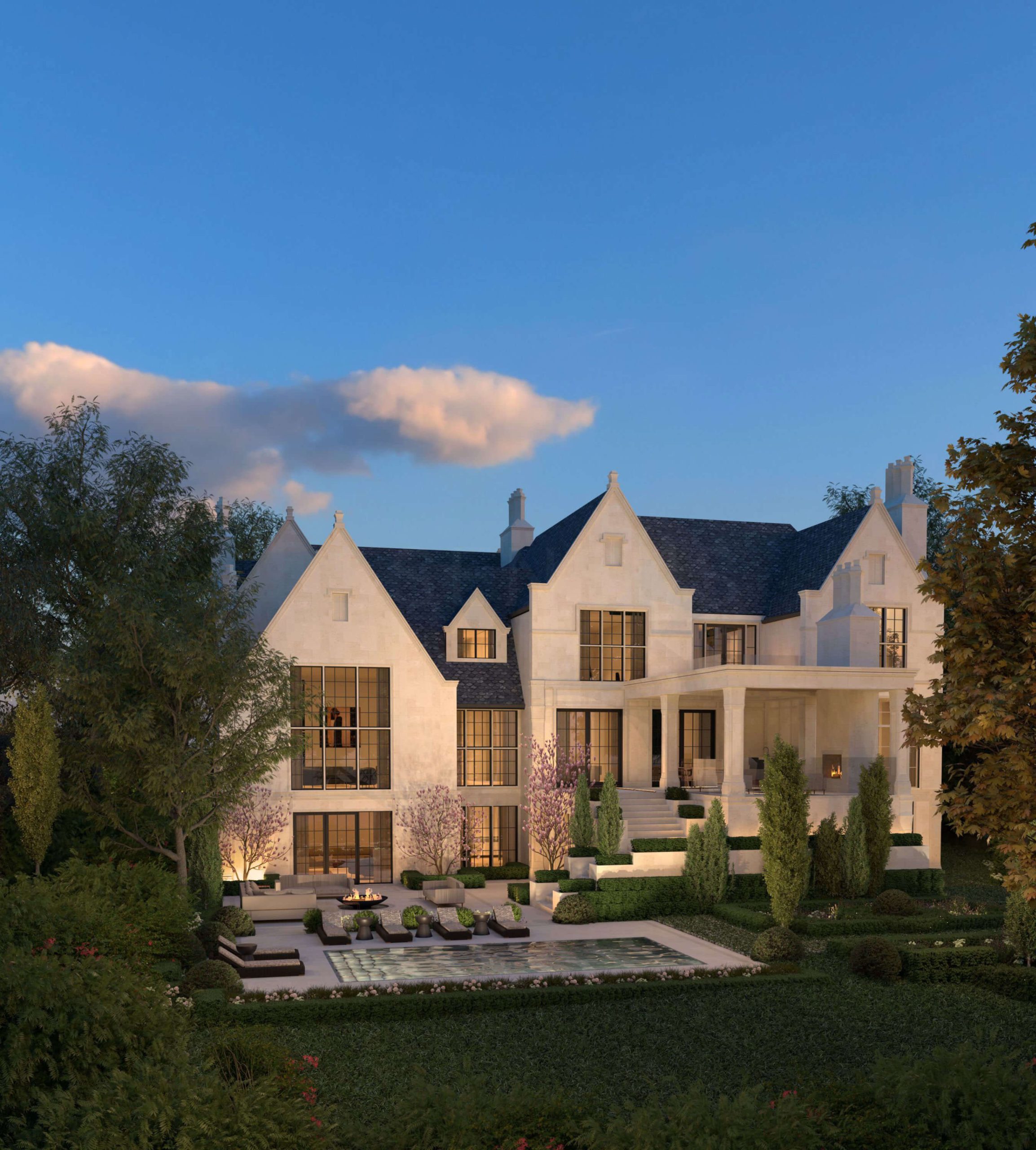 Photorealistic rendering of a private residence