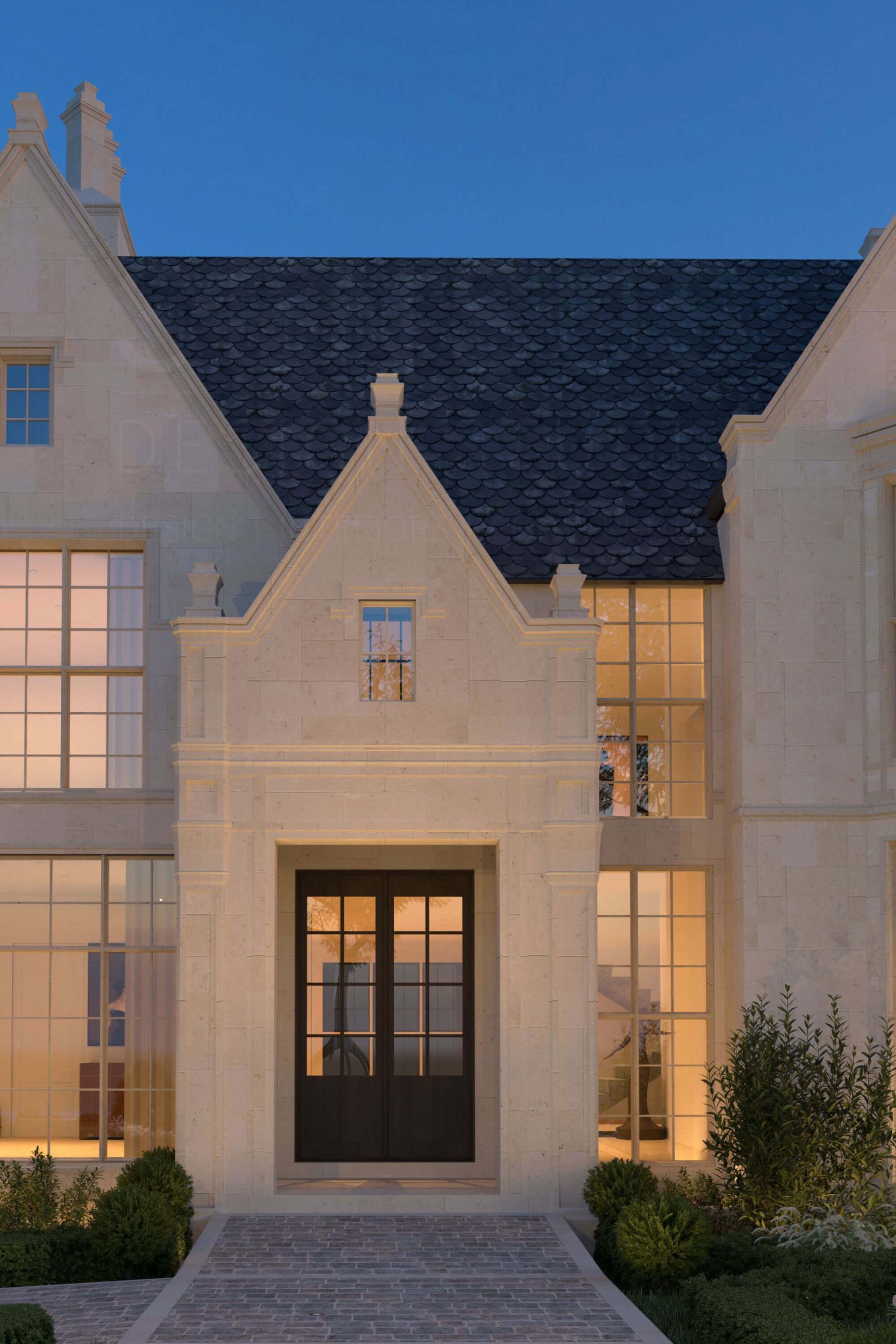 Detailed construction drawings for a private residence