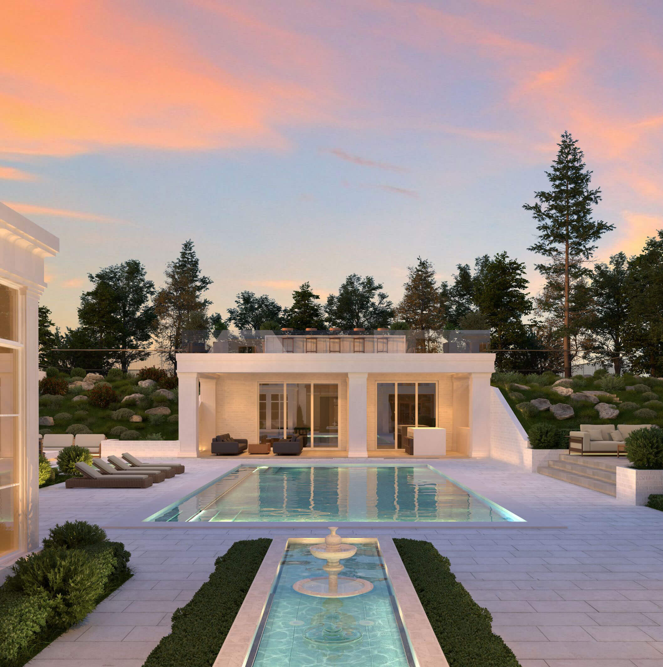 The Traditional English Manor architectural rendering, view 11