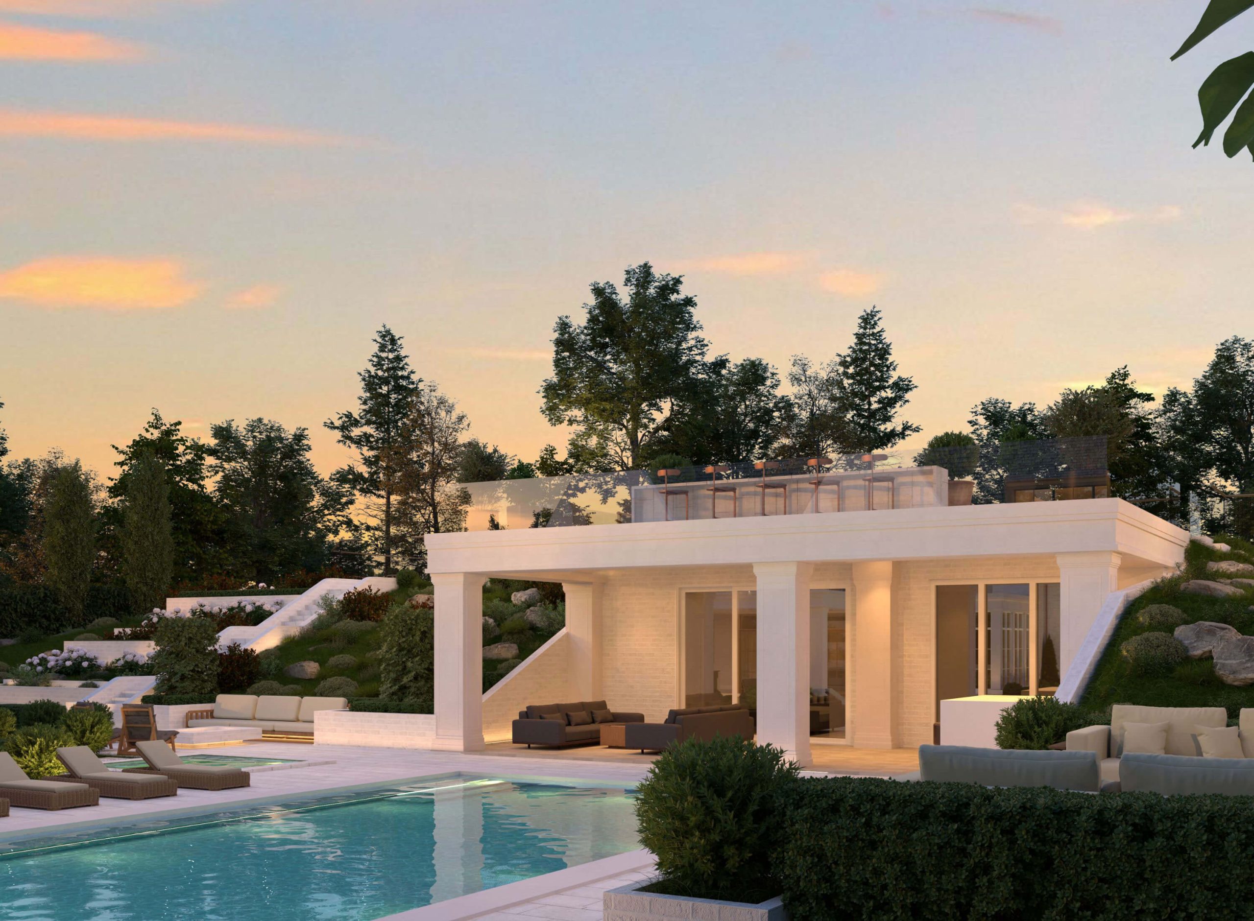 The Traditional English Manor architectural rendering, view 12