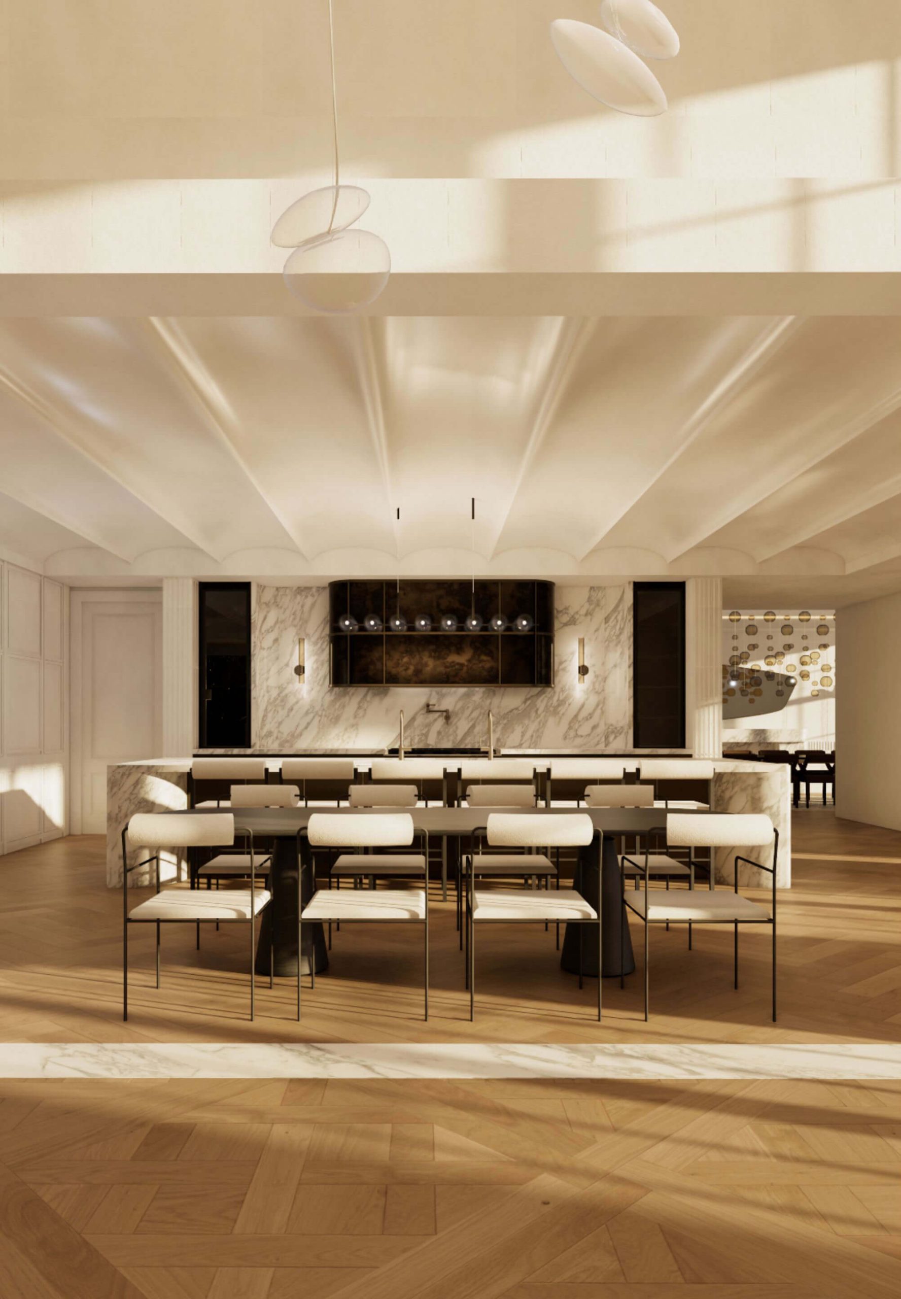 The Tudor Revival Manor architectural rendering, view 9