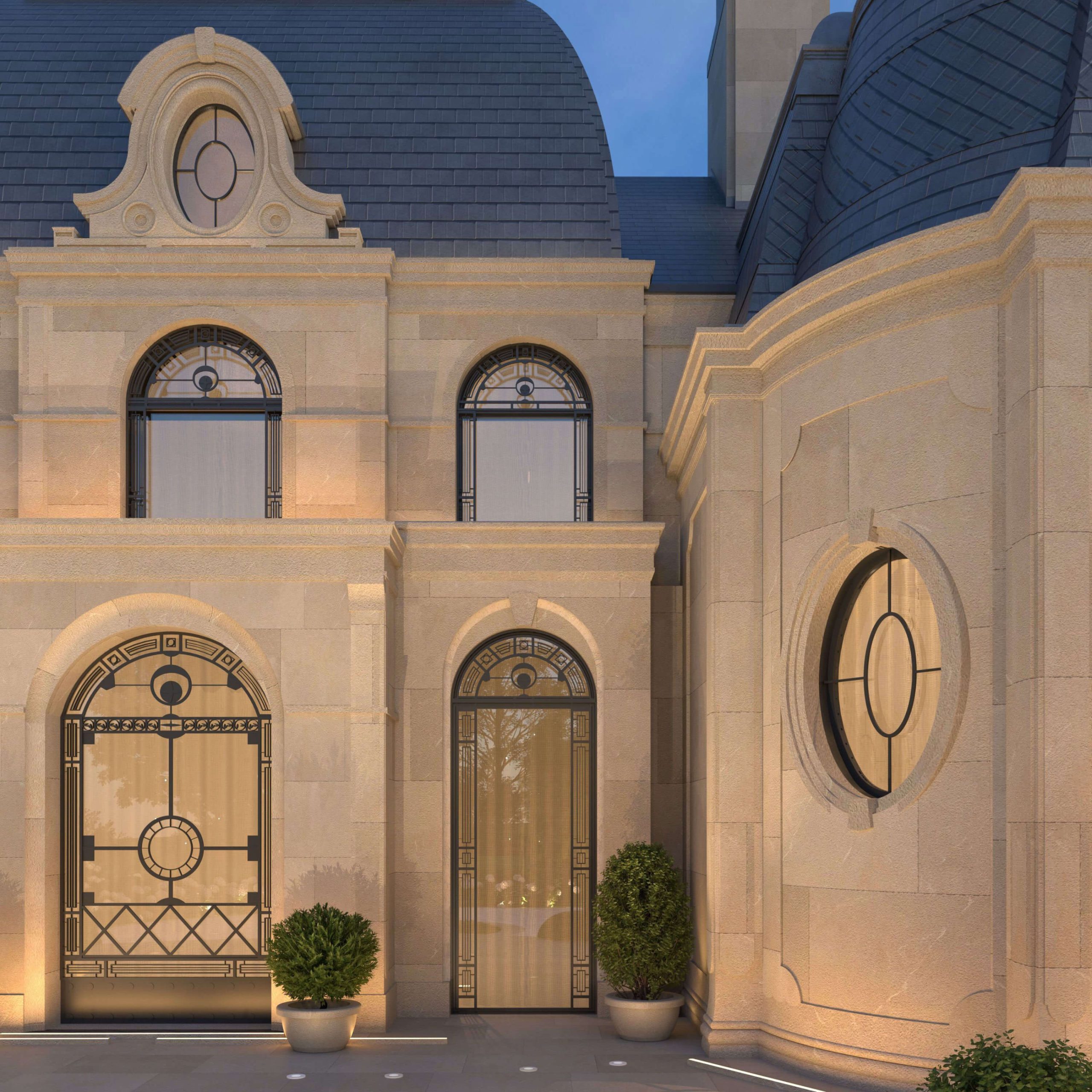 Garden facade of the Baroque Chateau