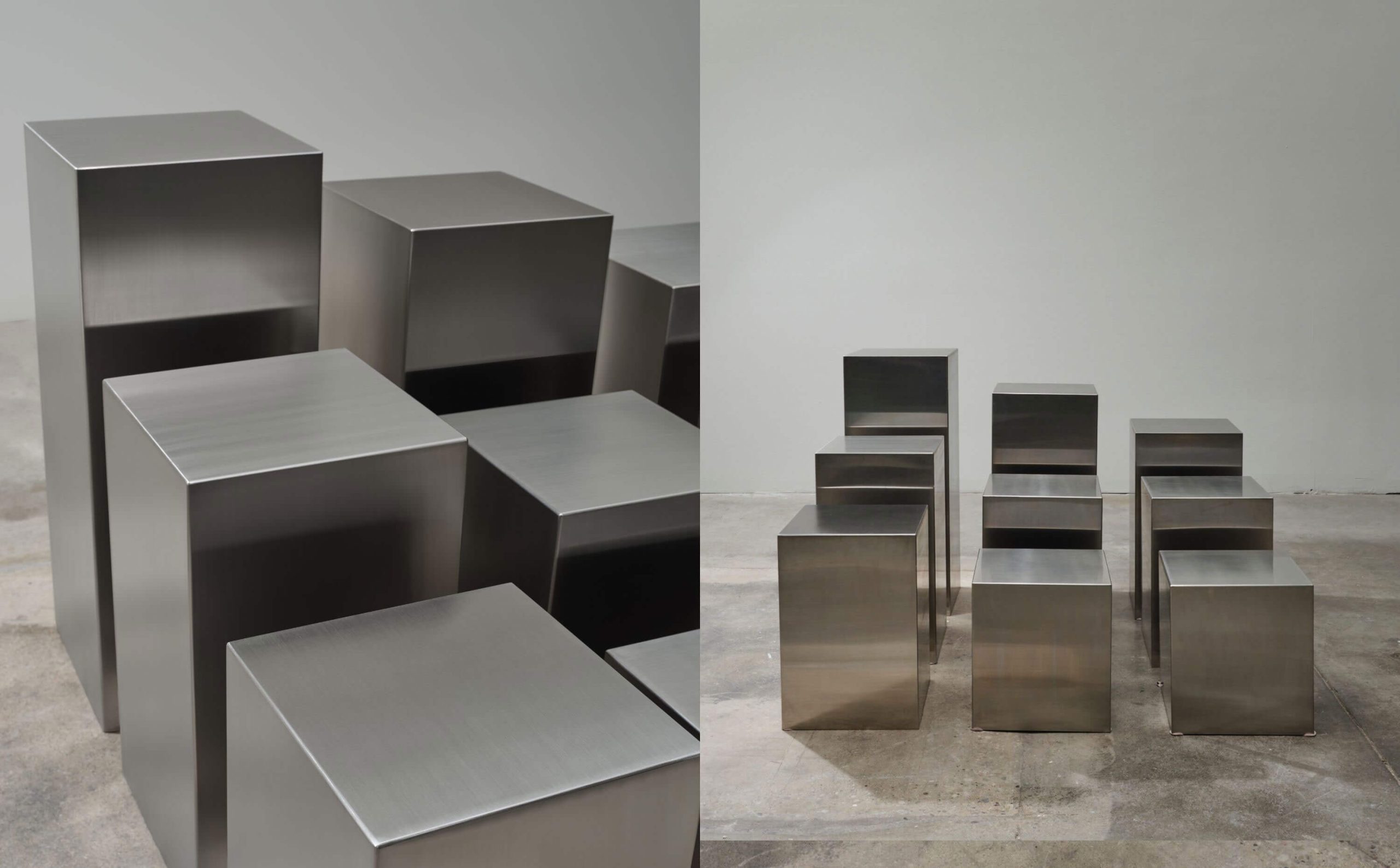Different arrangements of the Group of 9 sculpture
