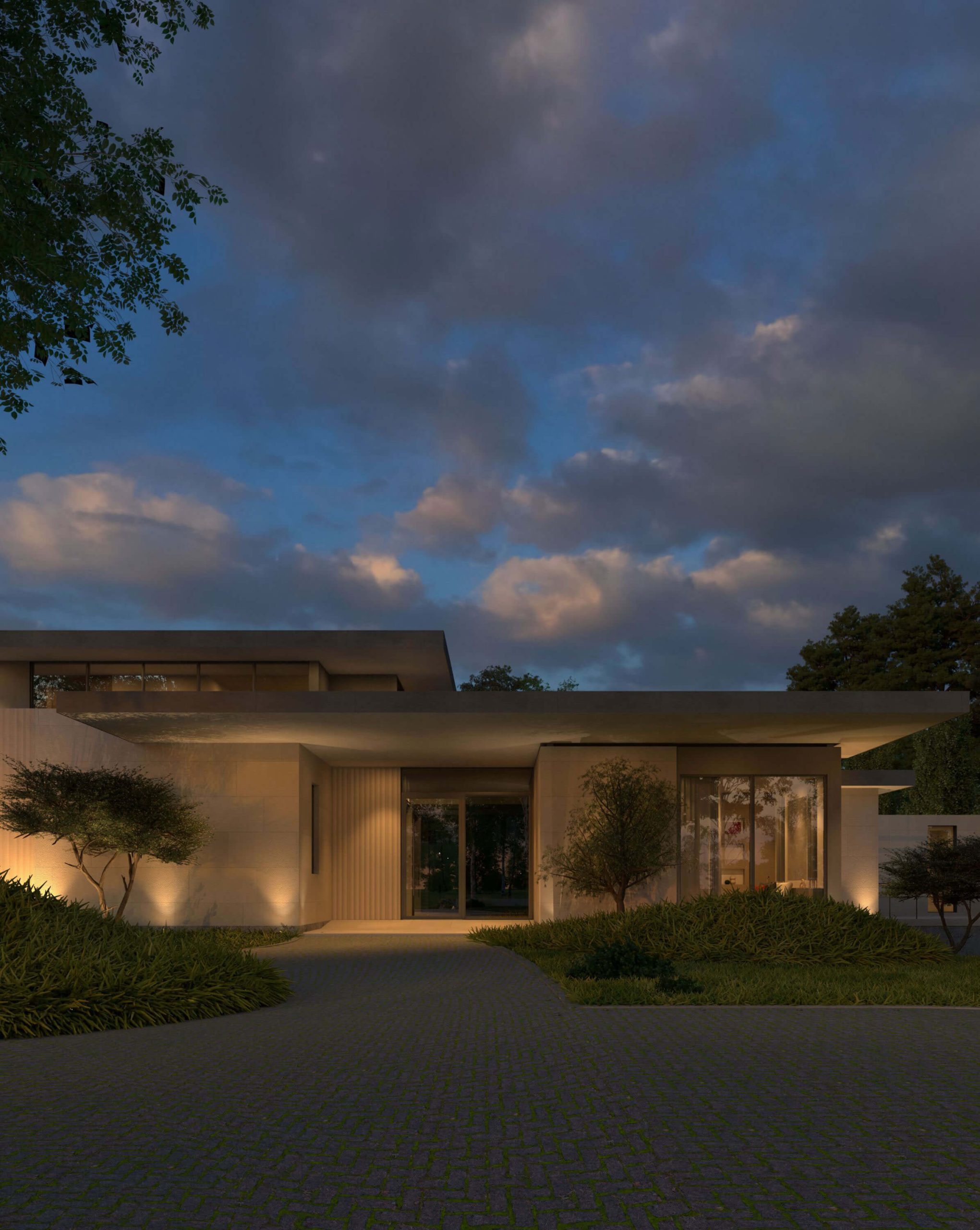Mid Century Meadow Home architectural rendering, view 3