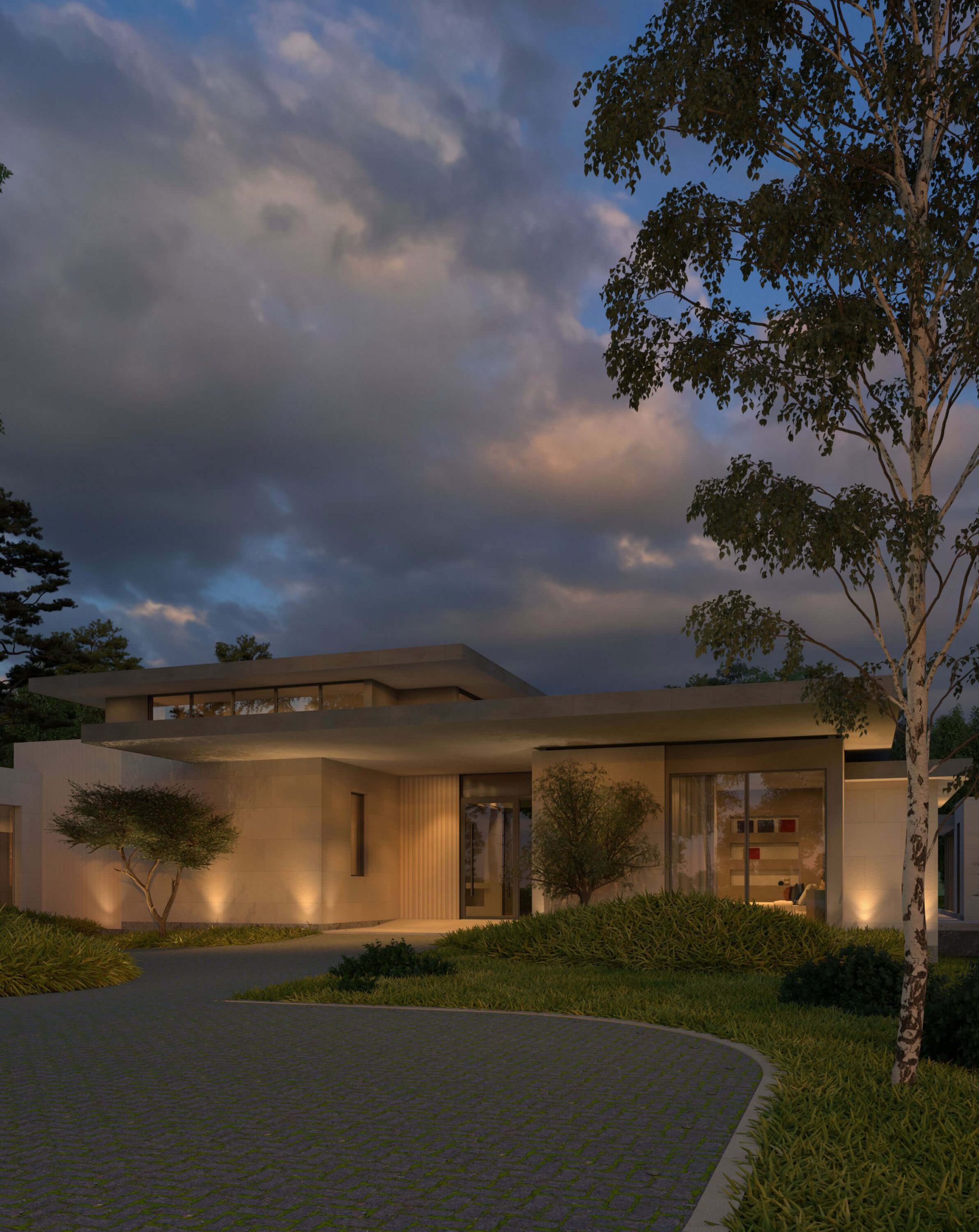 Mid Century Meadow Home architectural rendering, view 4