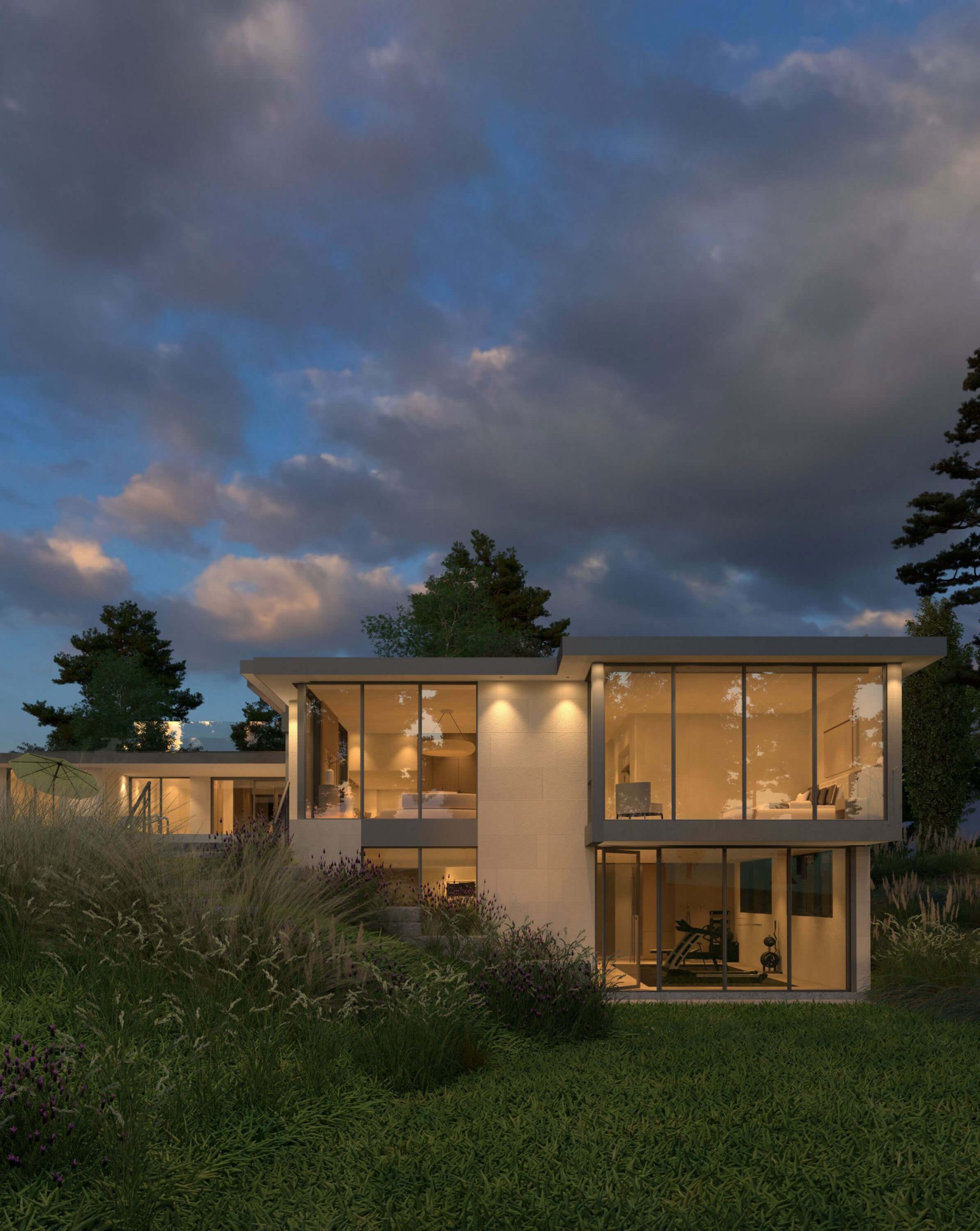 Mid Century Meadow Home architectural rendering, view 6