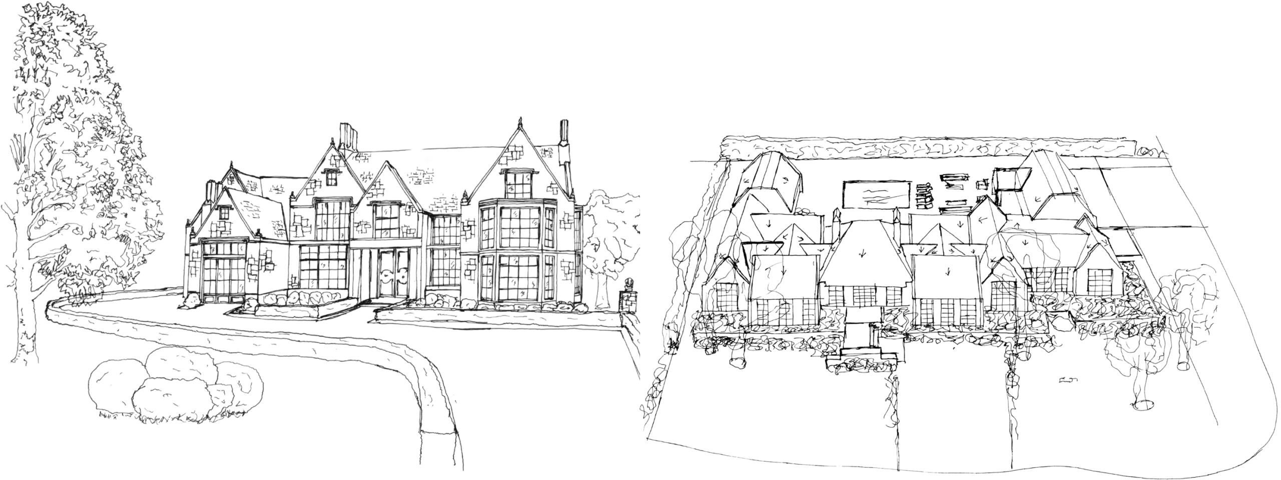Detailed architectural elevations