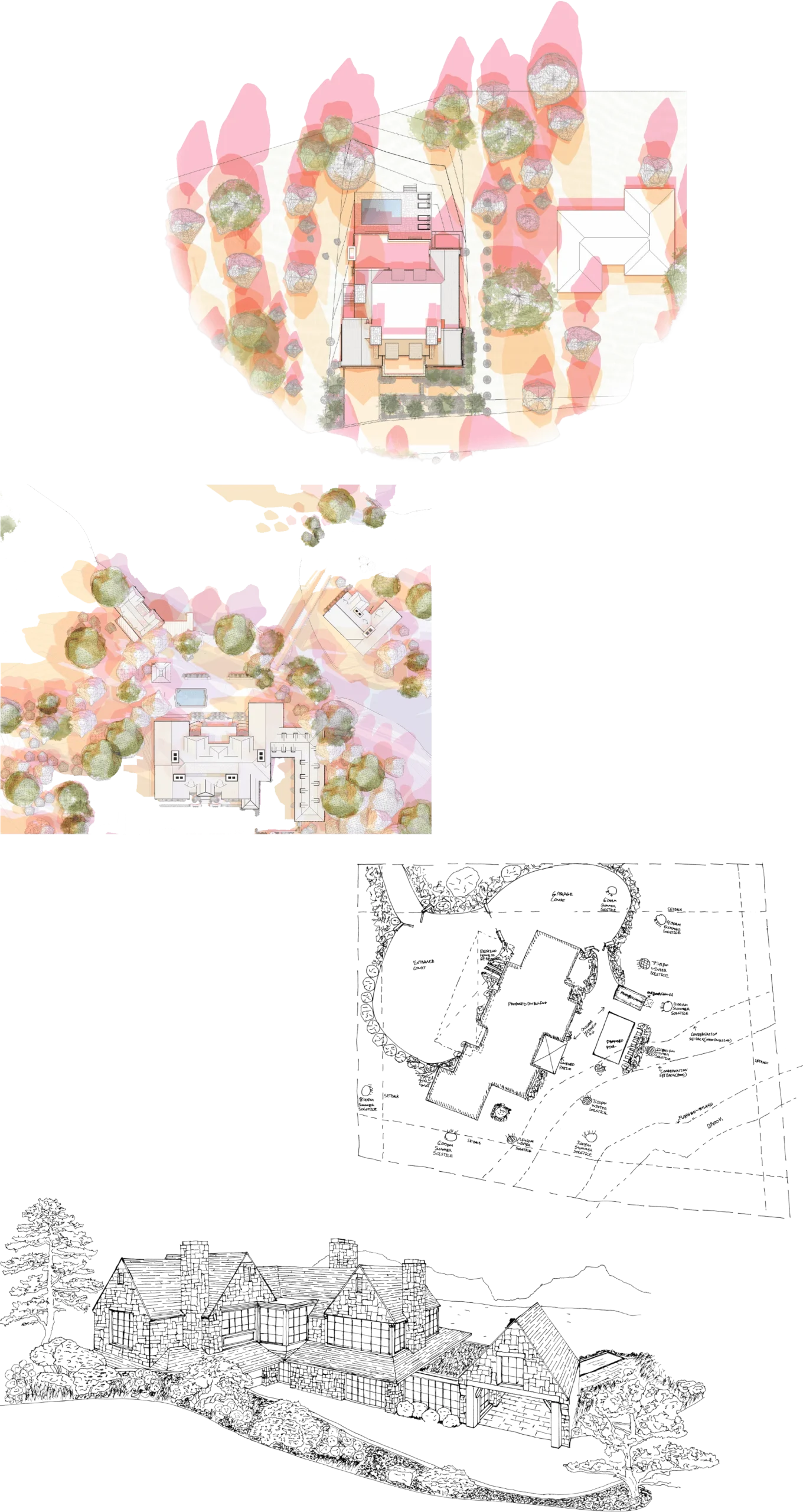 Sun-path diagrams and early architectural sketches