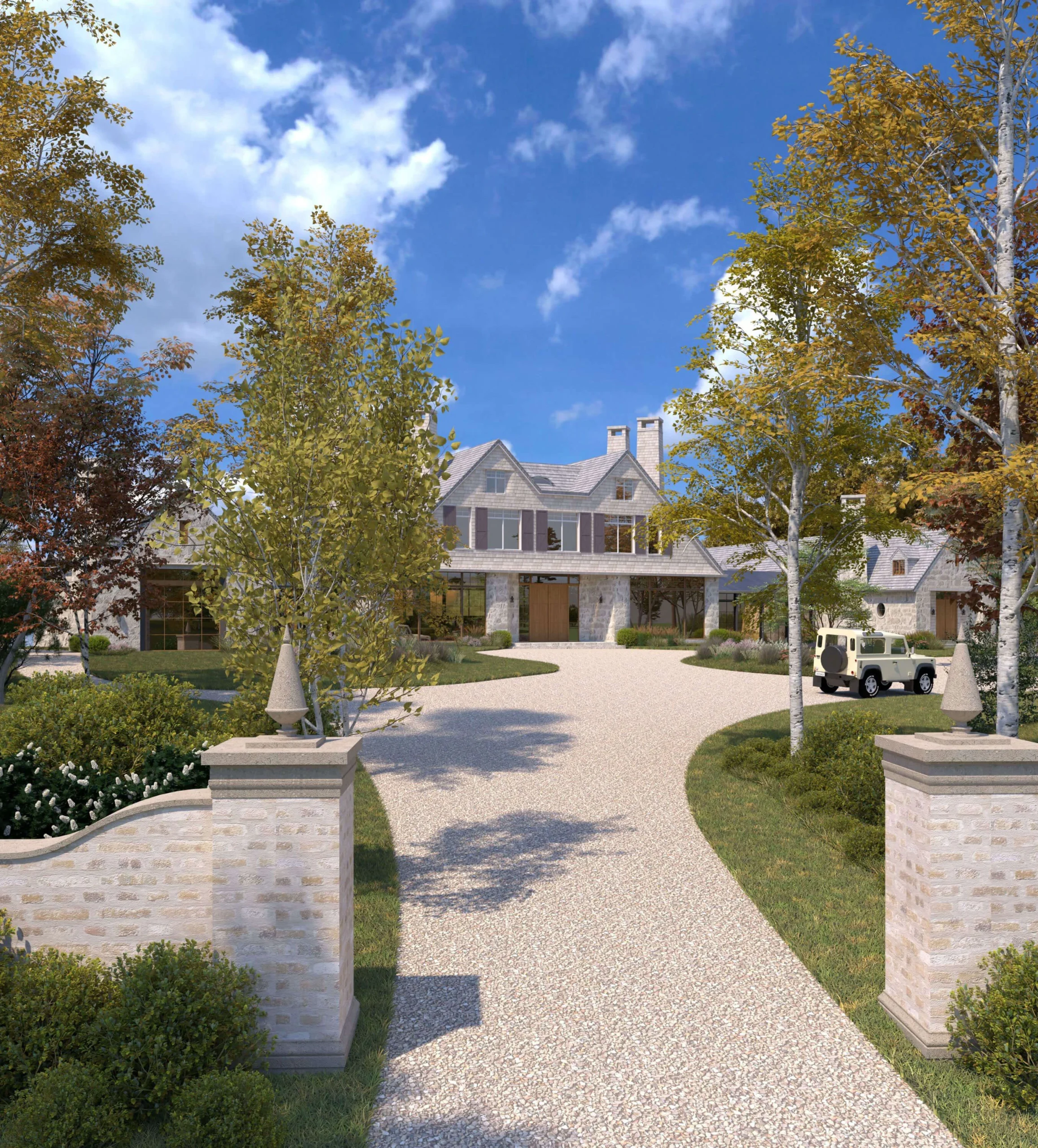 Hamptons compound extending across its coastal landscape