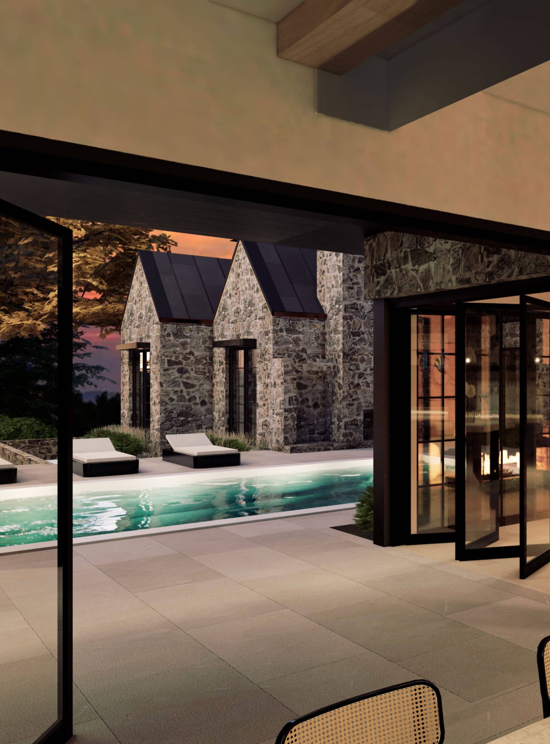 North American Cotswold design: footprint composition that creates courtyards