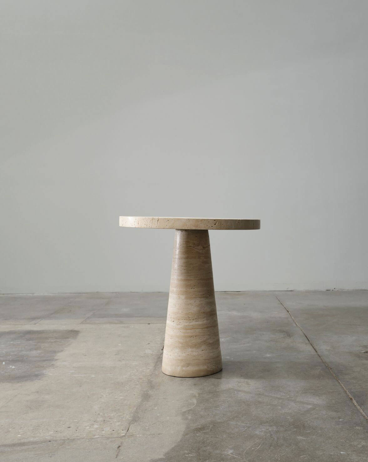 Travertine Pedestal Table