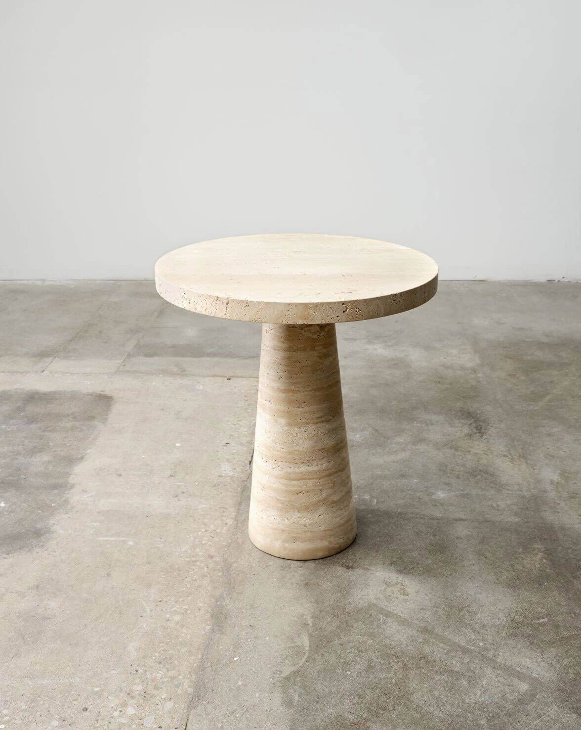 Travertine Pedestal Table